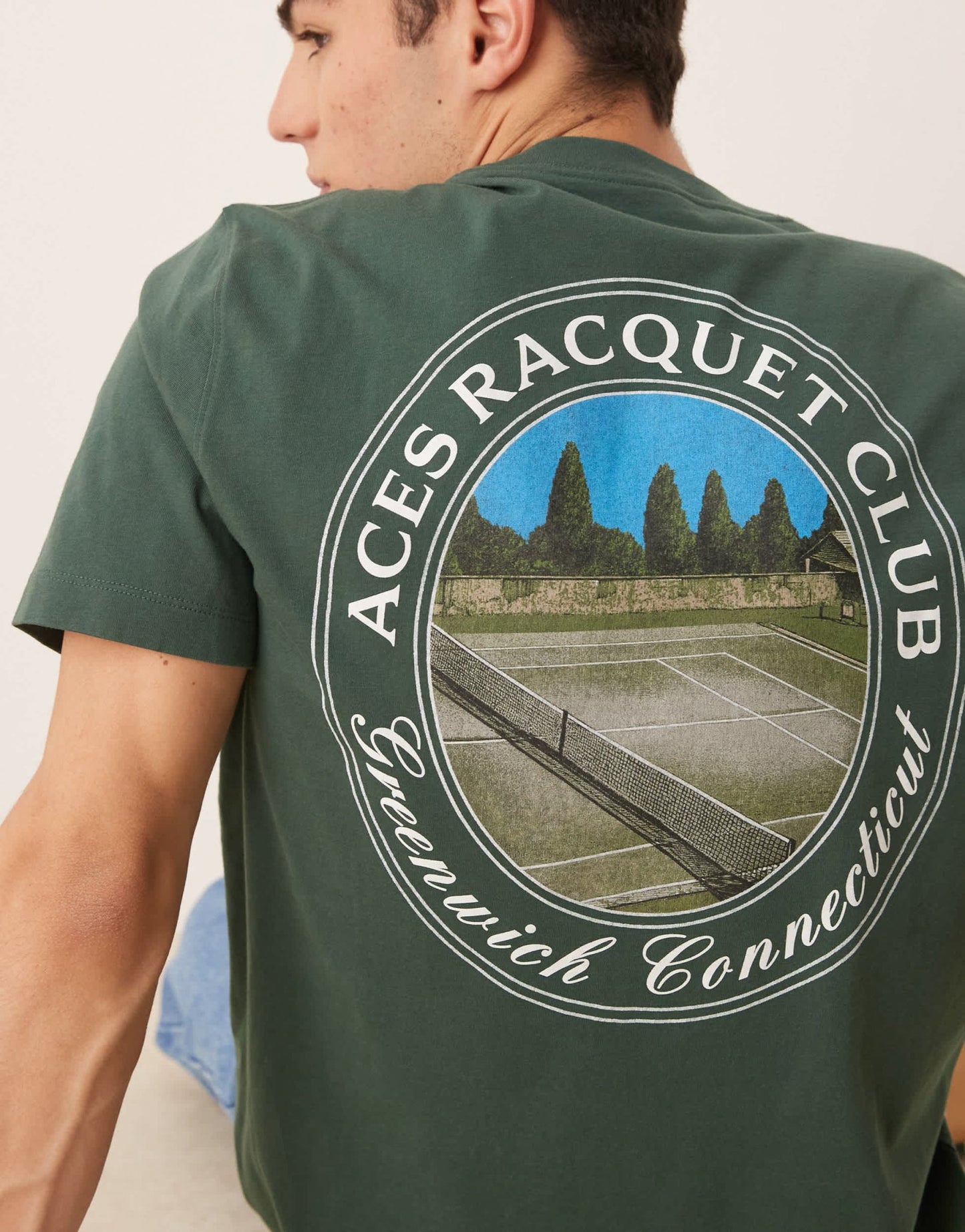 Abercrombie & Fitch tennis back print classic t-shirt in grey - ASOS Sample Sale