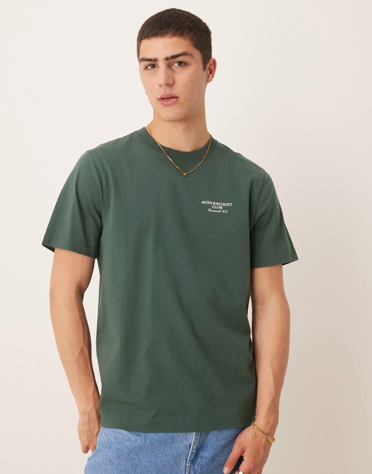 Abercrombie & Fitch tennis back print classic t-shirt in grey - ASOS Sample Sale