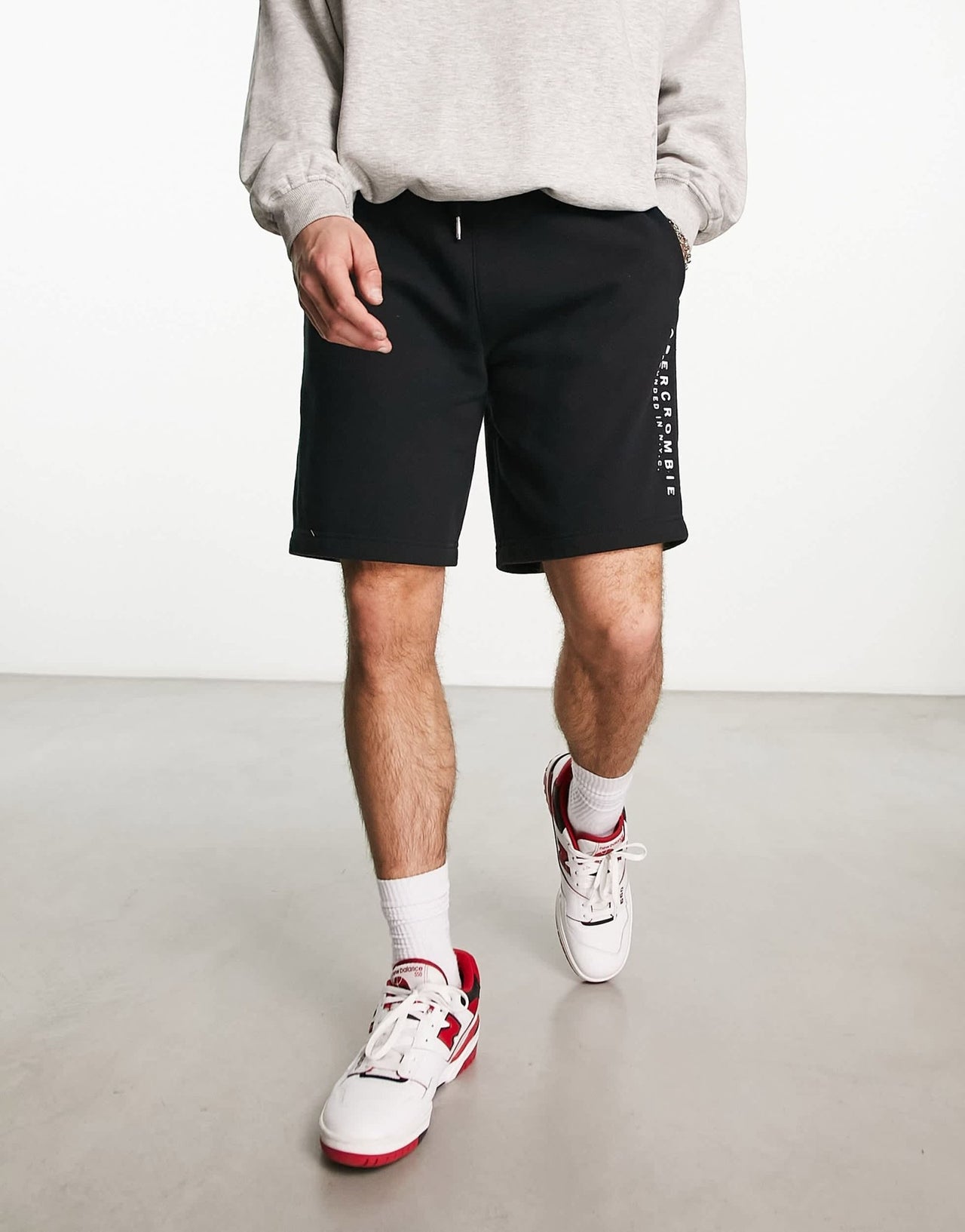 Abercrombie & Fitch terry trend logo short in black - ASOS Sample Sale