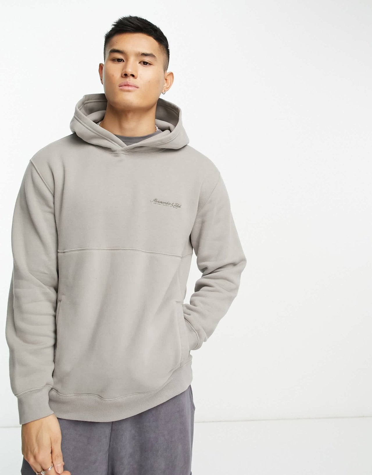 Abercrombie & Fitch trend logo hoodie in beige - ASOS Sample Sale