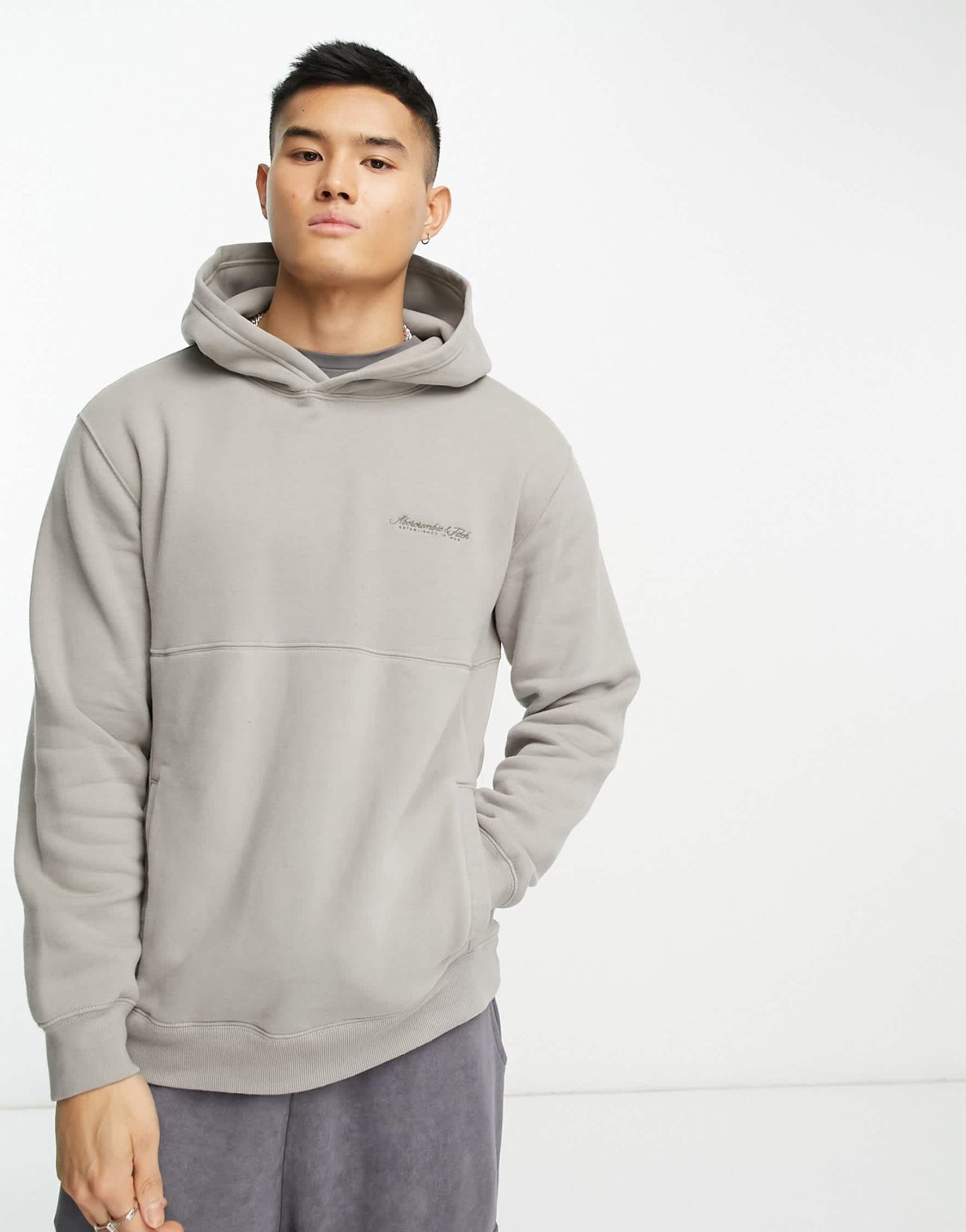Abercrombie & Fitch trend logo hoodie in beige - ASOS Sample Sale