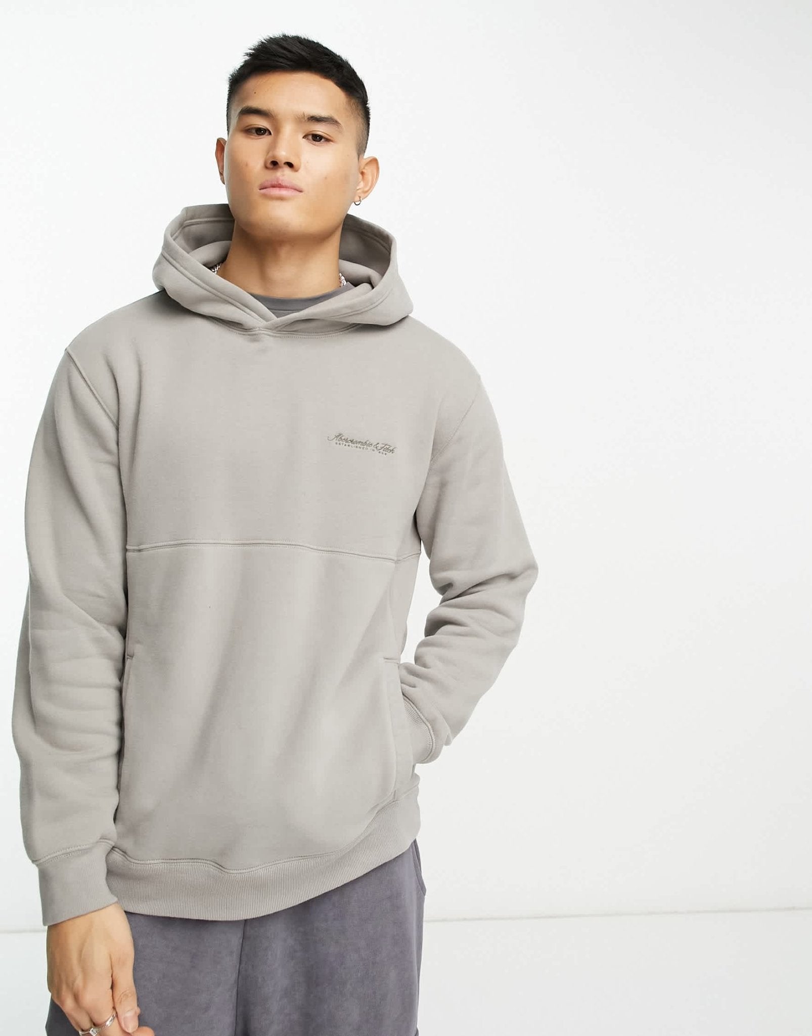 Abercrombie & Fitch trend logo hoodie in beige - ASOS Sample Sale