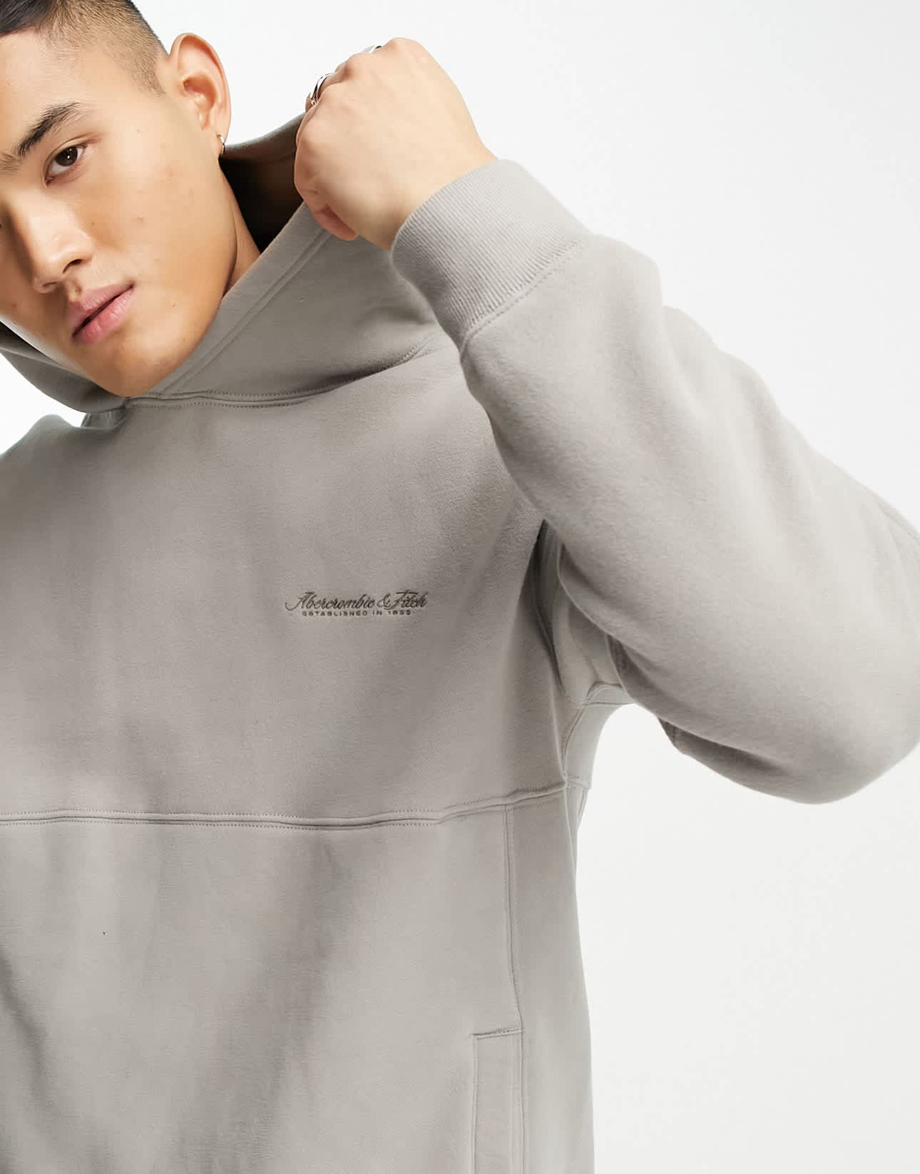 Abercrombie & Fitch trend logo hoodie in beige - ASOS Sample Sale