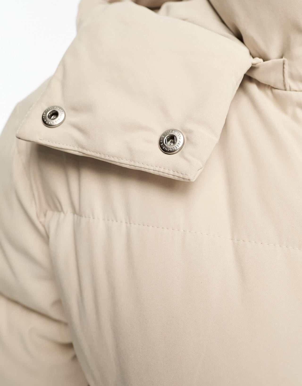 Abercrombie & Fitch ultra mini puffer jacket with hood in greige - ASOS Sample Sale