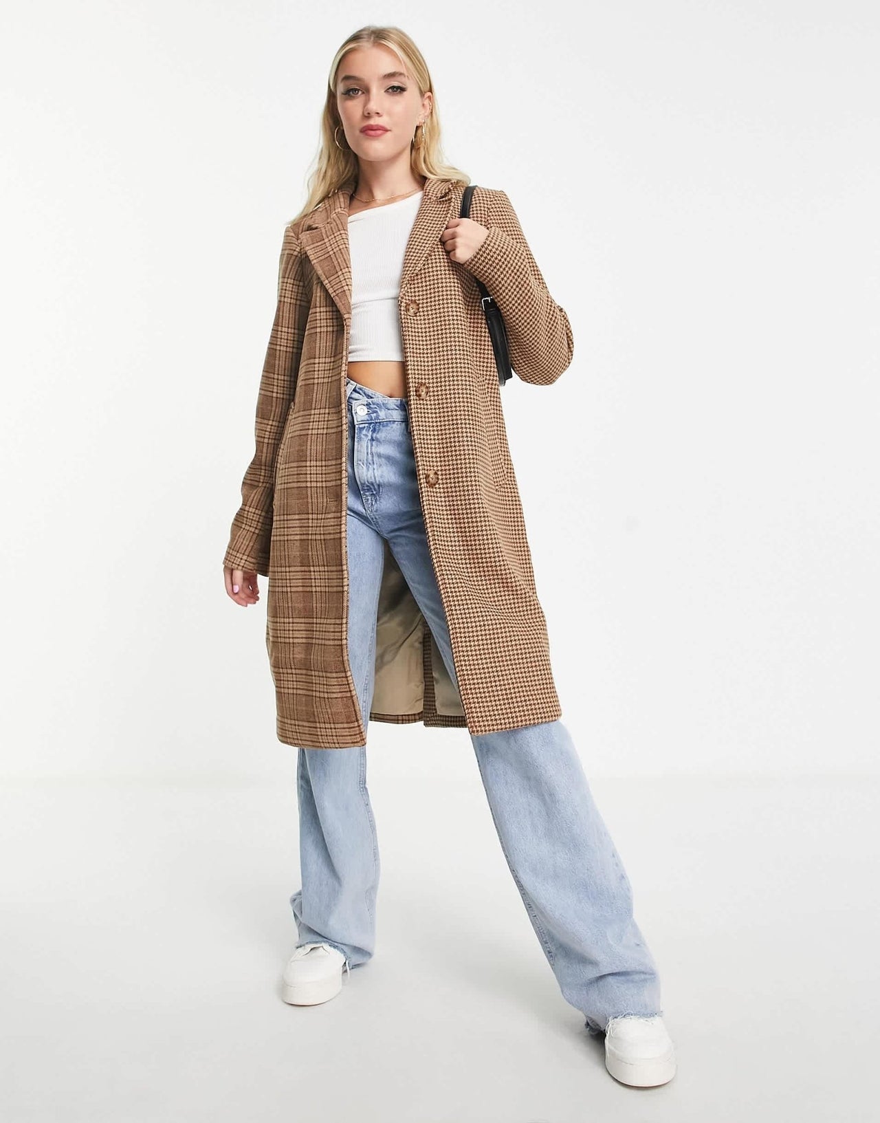 Abercrombie & Fitch wool dad coat in camel - ASOS Sample Sale