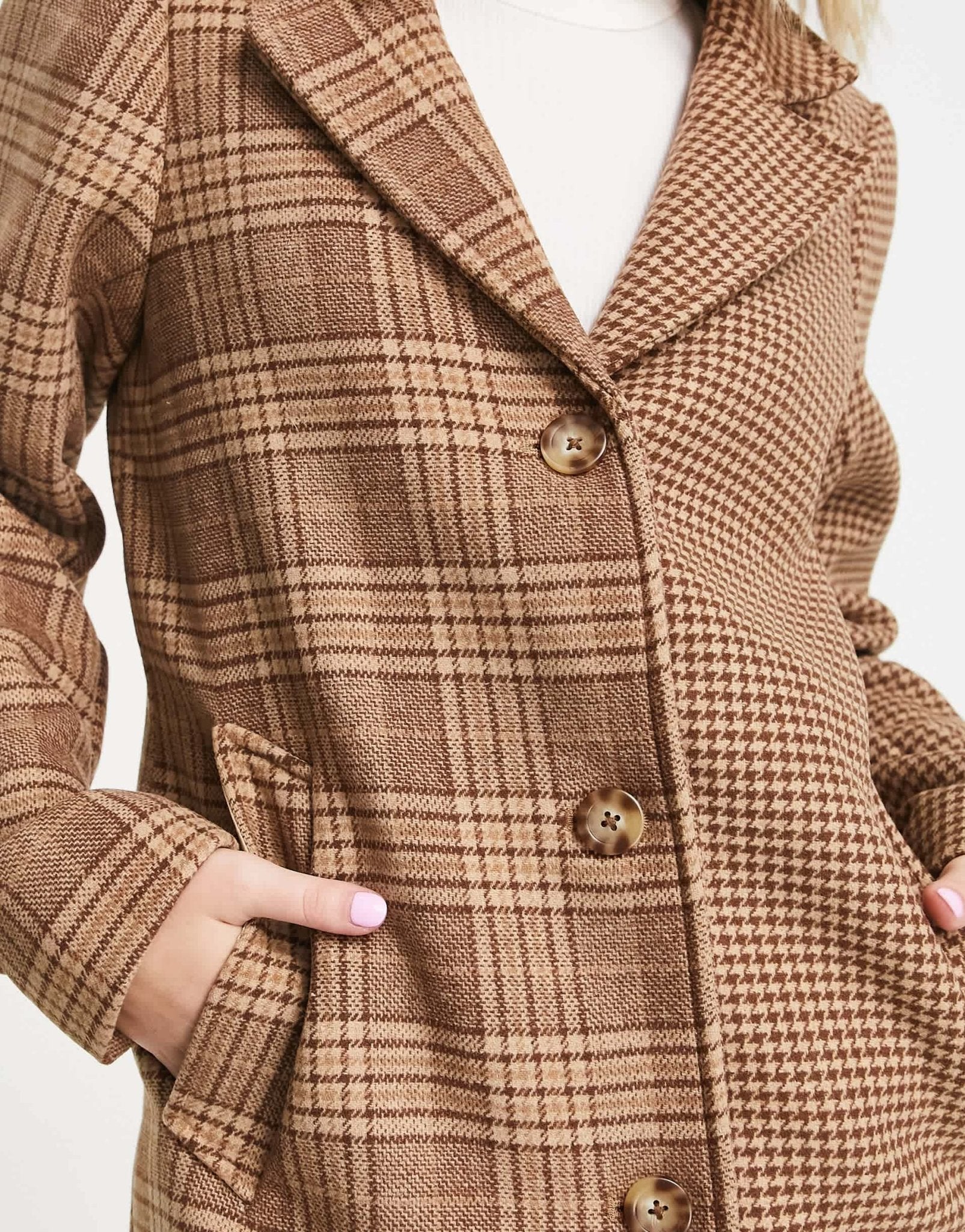 Abercrombie & Fitch wool dad coat in camel - ASOS Sample Sale