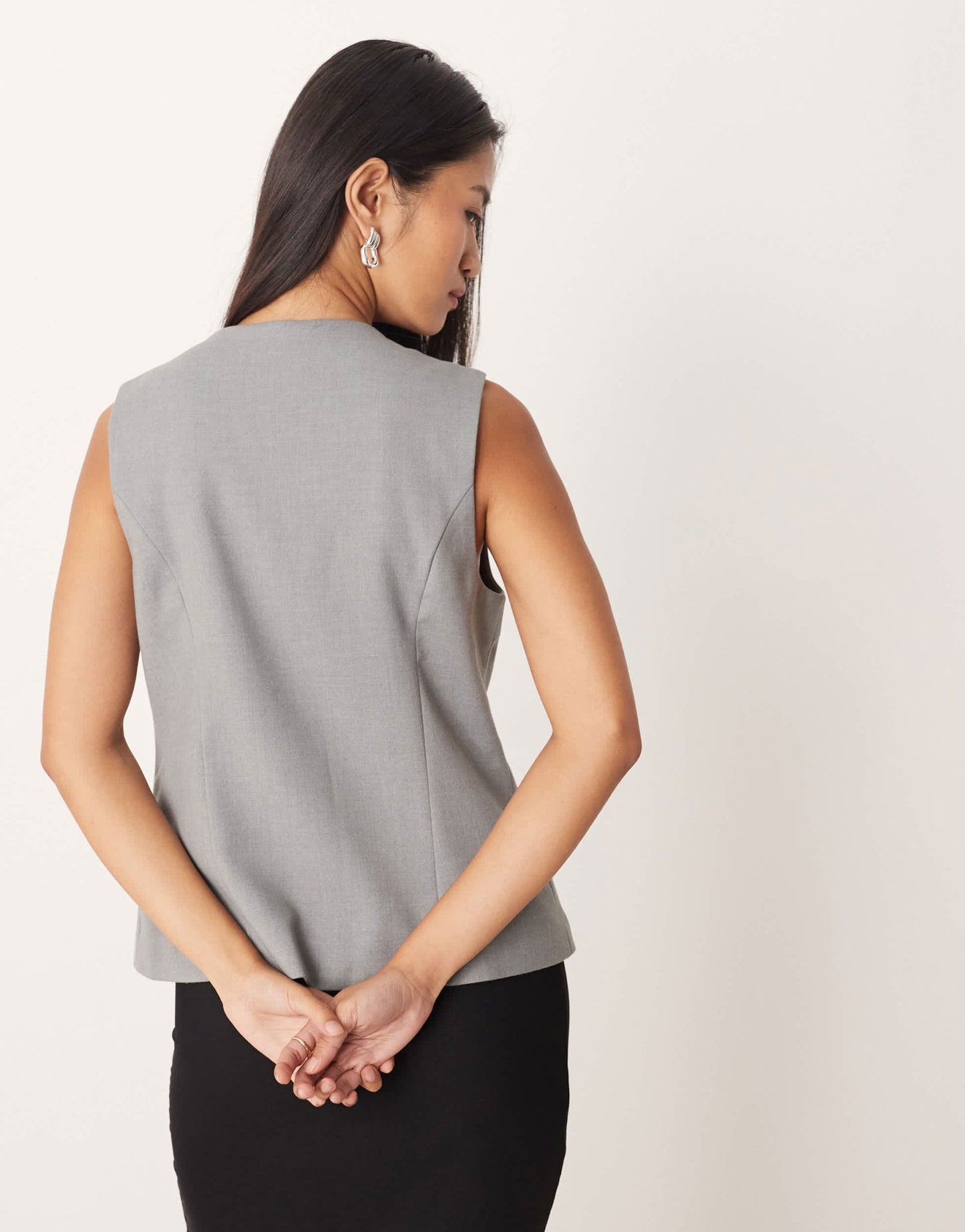Abercrombie & Fitch zip detail waistcoat in dark grey - ASOS Sample Sale