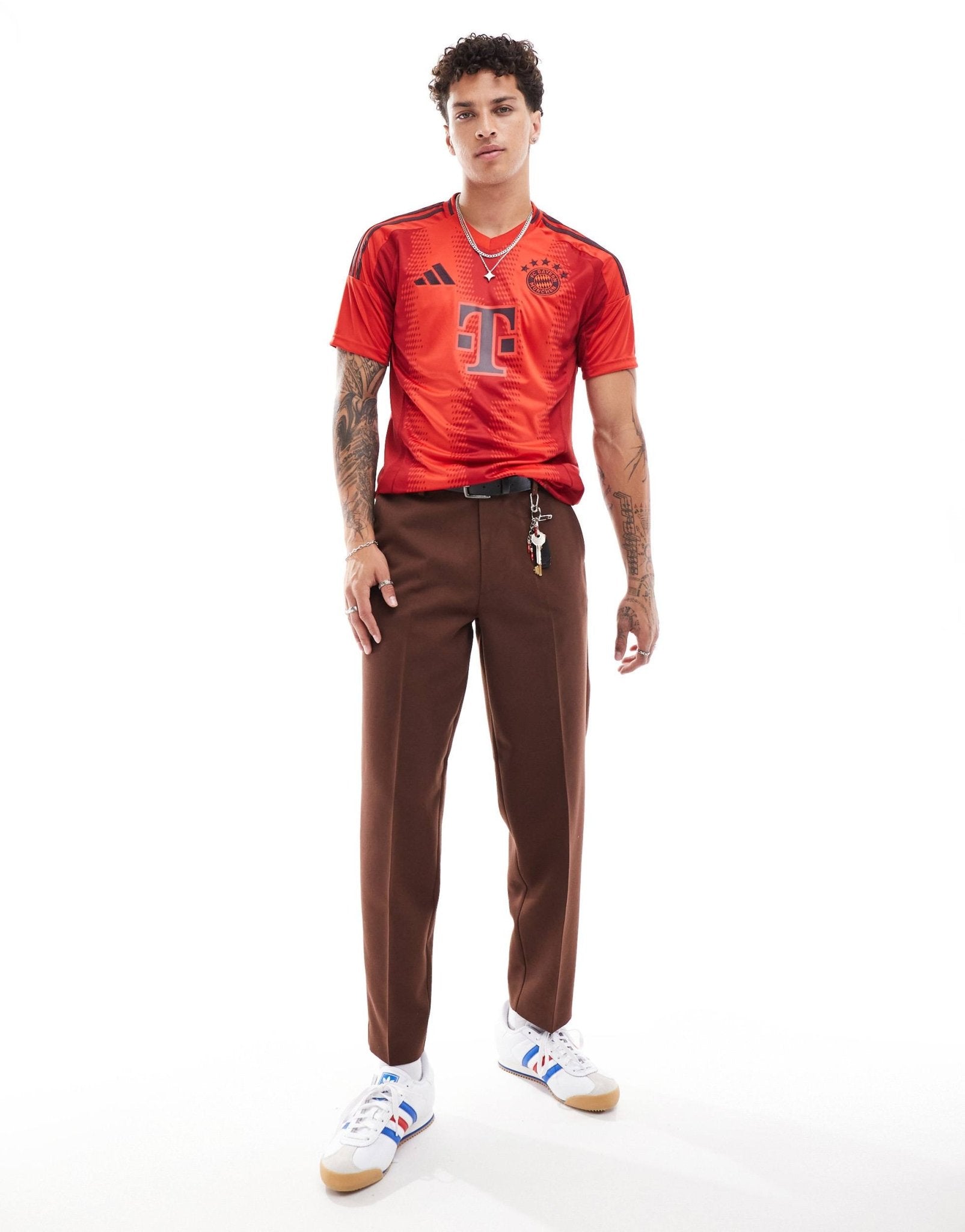 adidas Football Bayern Munchen 24/25 unisex home shirt in red - ASOS Sample Sale