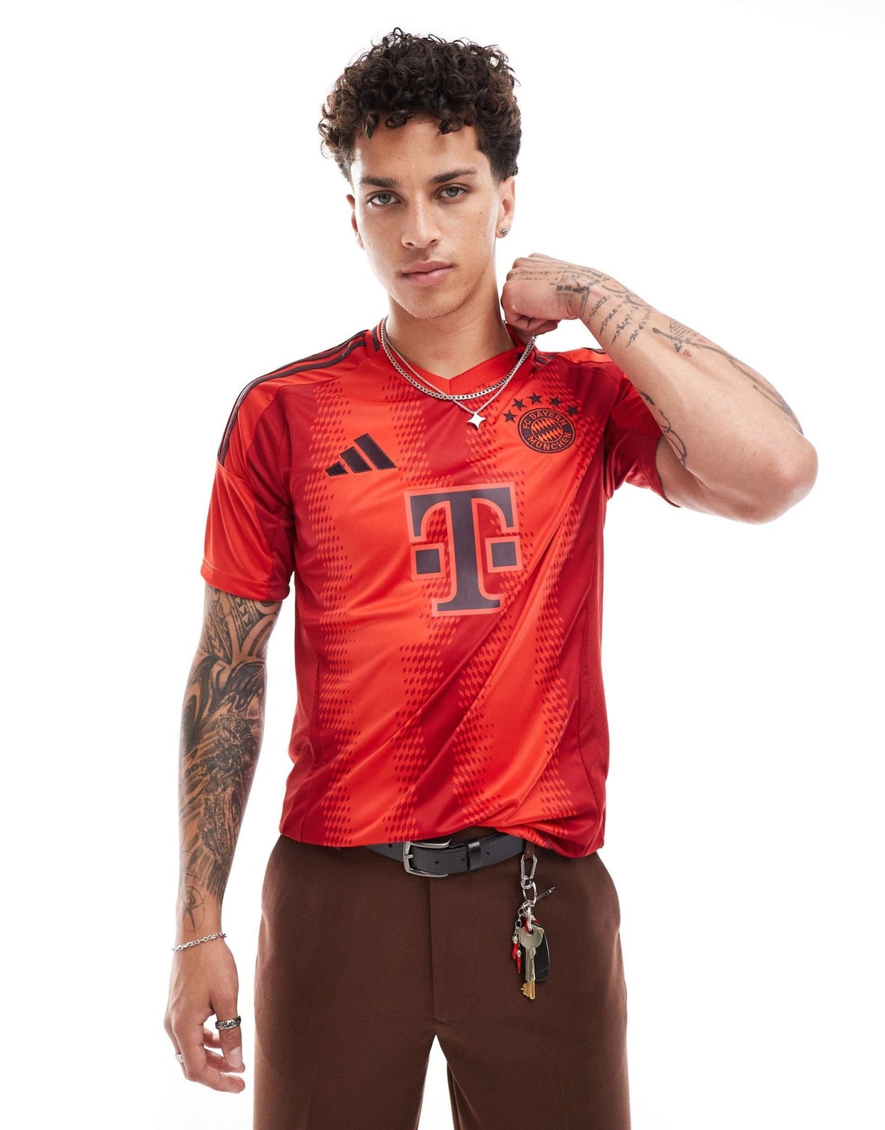 adidas Football Bayern Munchen 24/25 unisex home shirt in red - ASOS Sample Sale