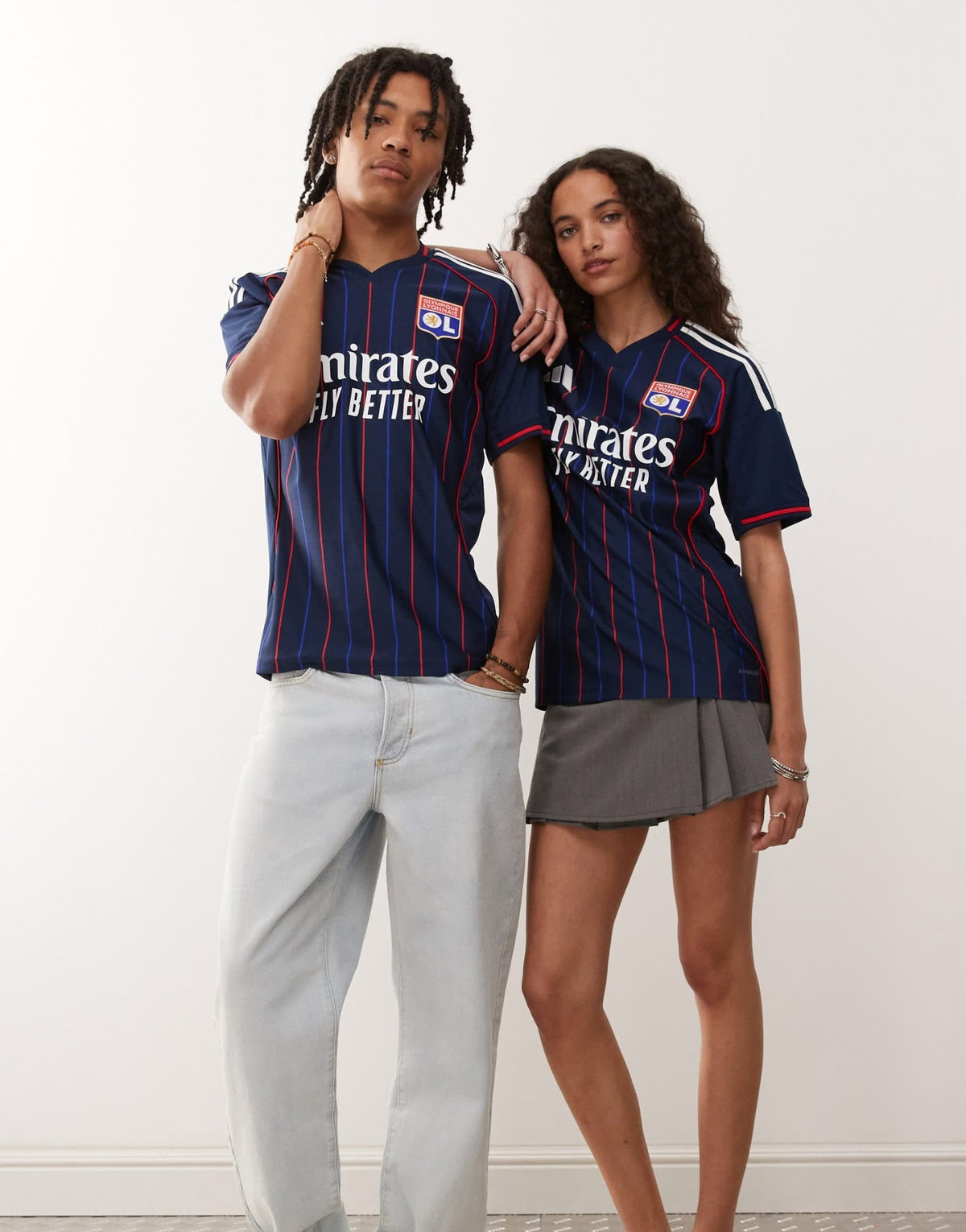 adidas Football Olympique Lyonnais 25/26 away jersey in blue - ASOS Sample Sale