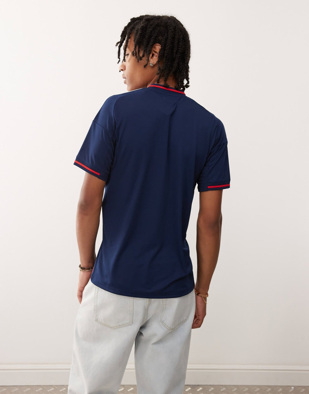 adidas Football Olympique Lyonnais 25/26 away jersey in blue - ASOS Sample Sale