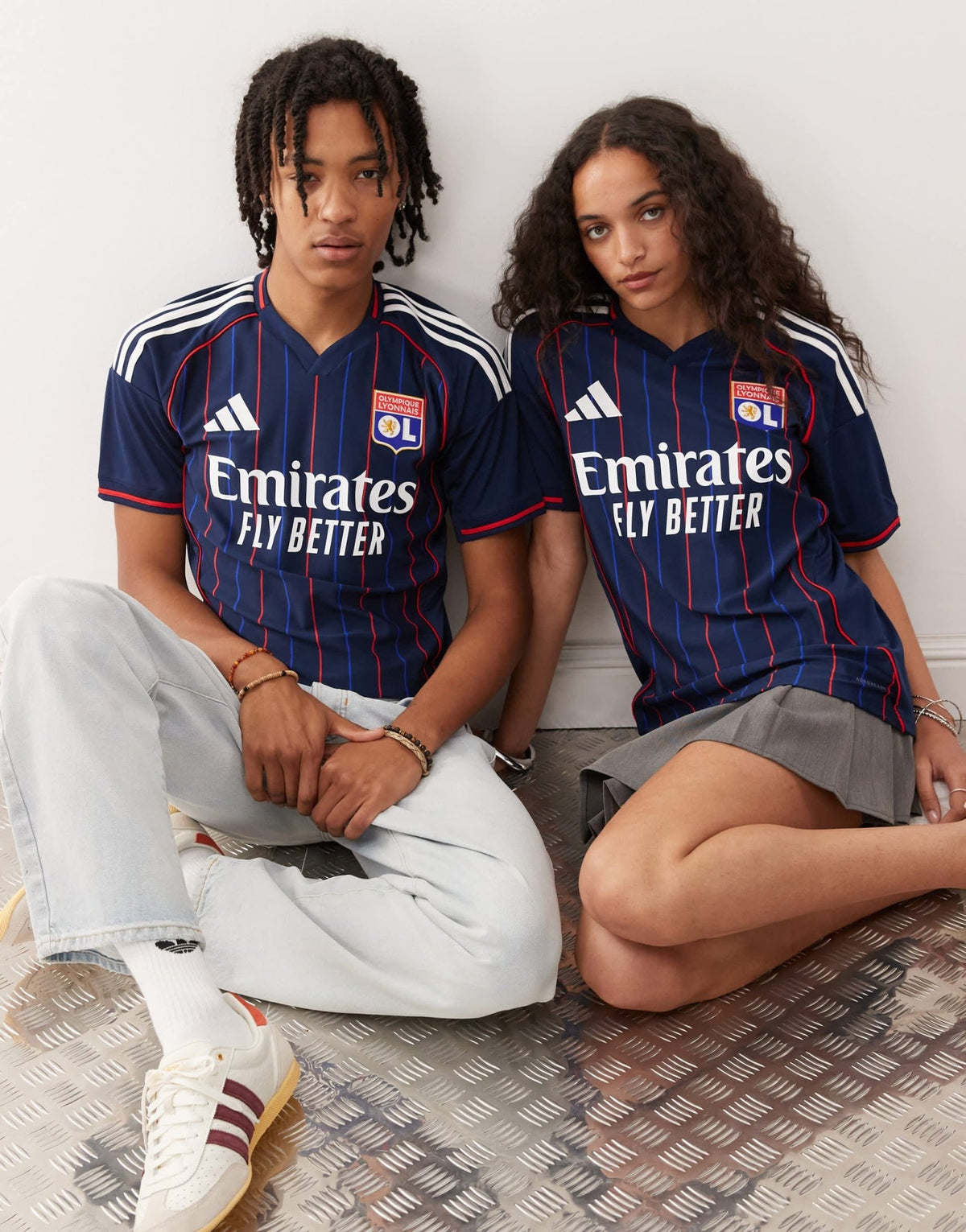 adidas Football Olympique Lyonnais 25/26 away jersey in blue - ASOS Sample Sale