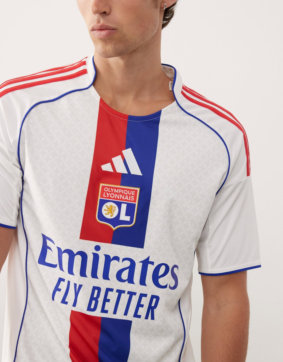 adidas Football Olympique Lyonnais 25/26 home jersey in white - ASOS Sample Sale