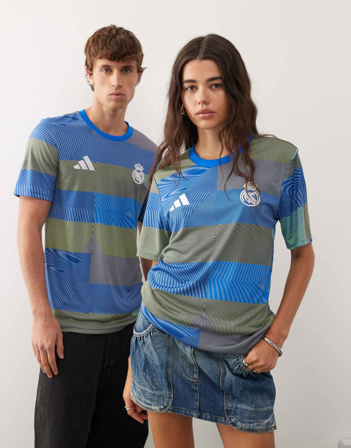 adidas Football Real Madrid 25/26 pre match shirt in blue and green - ASOS Sample Sale