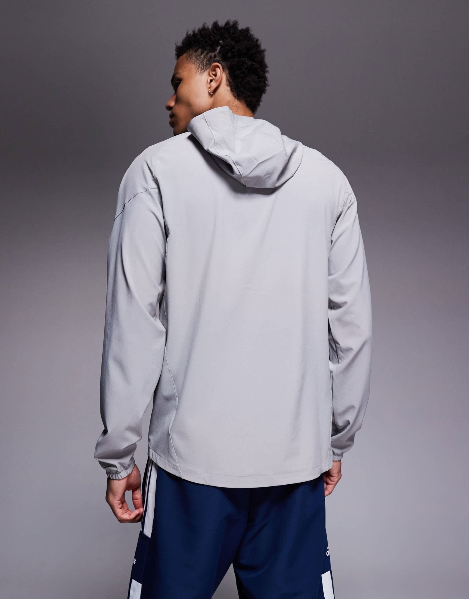 adidas Football Tiro 25 competition vis tech travel jacket in grey - ASOS Sample Sale