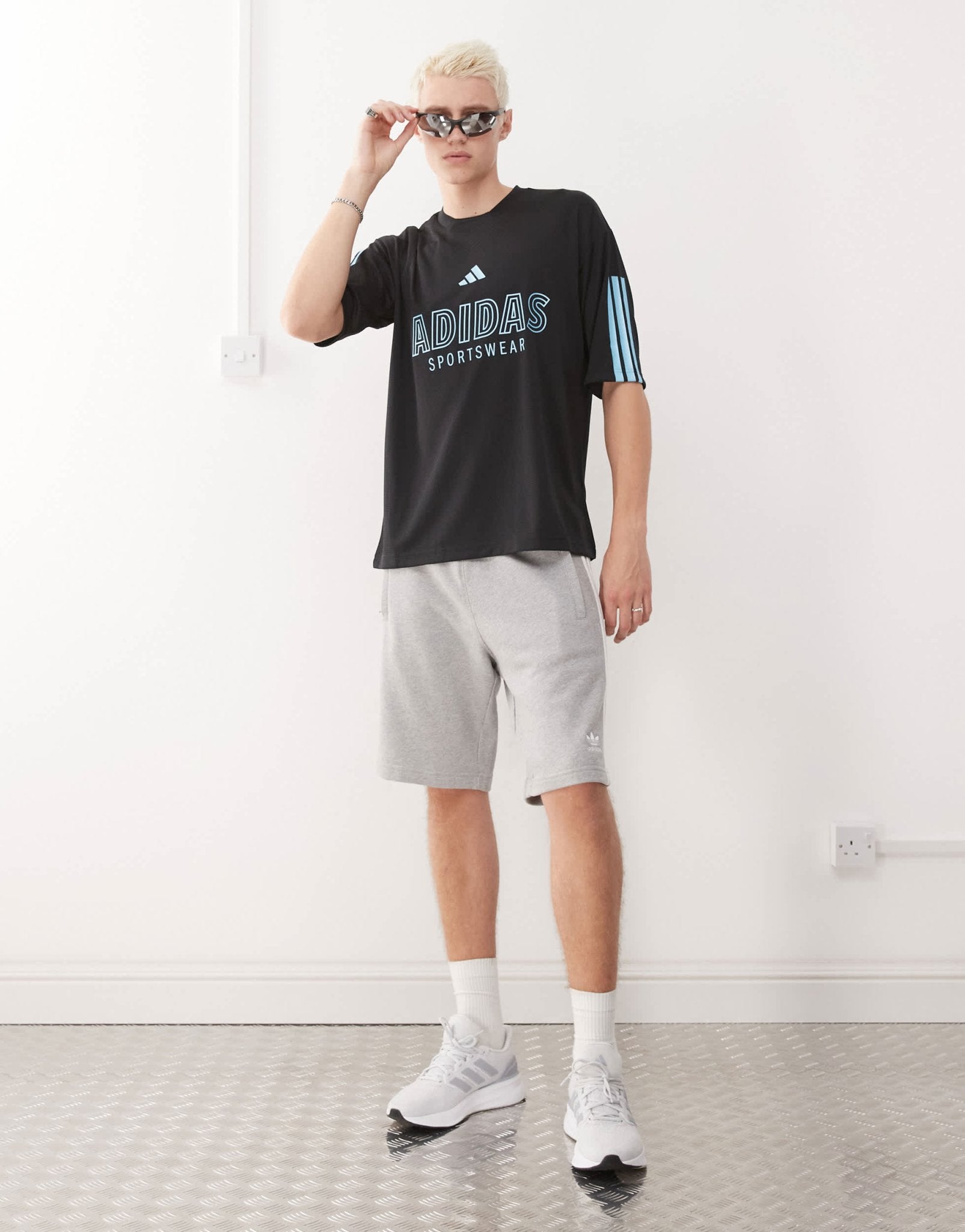 adidas Football Tiro jersey t-shirt in black and blue - ASOS Sample Sale