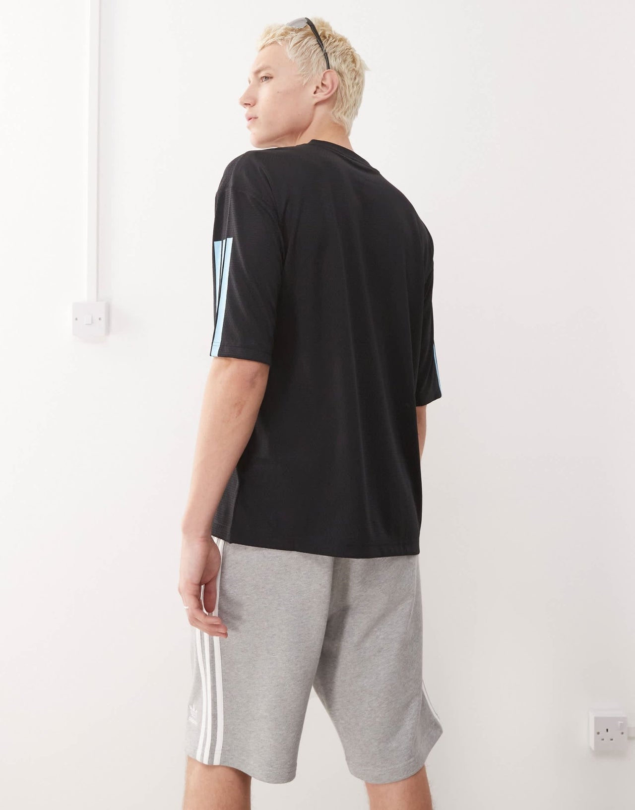 adidas Football Tiro jersey t-shirt in black and blue - ASOS Sample Sale