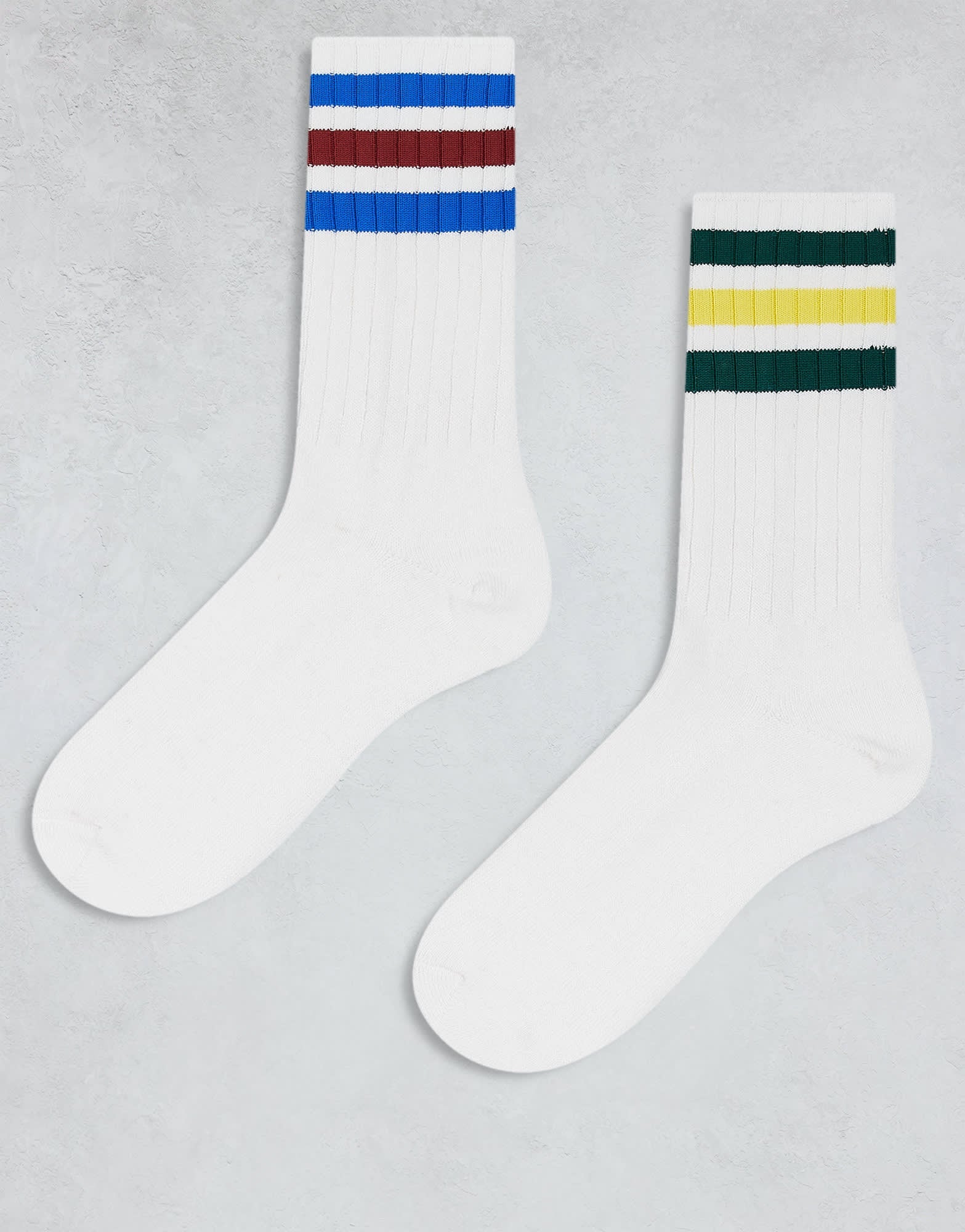 adidas Originals 2 pack ribbed crew socks in multi - ASOS Sample Sale