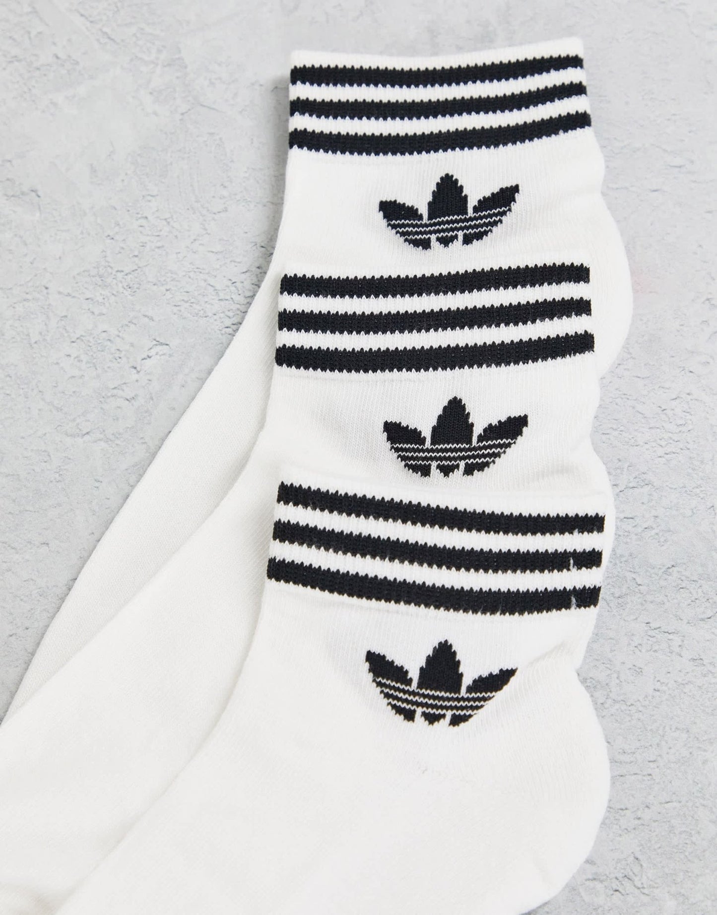 adidas Originals adicolor Trefoil 3 pack ankle socks in white - ASOS Sample Sale