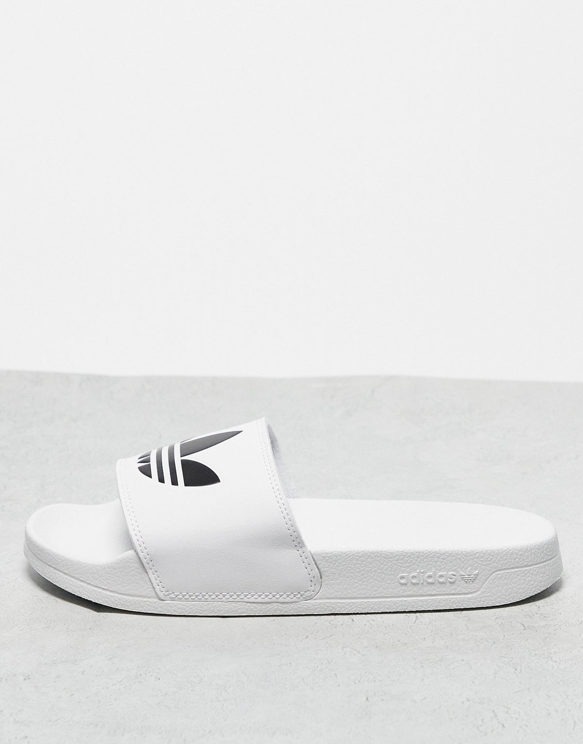 adidas Originals adilette Lite sliders in white - ASOS Sample Sale