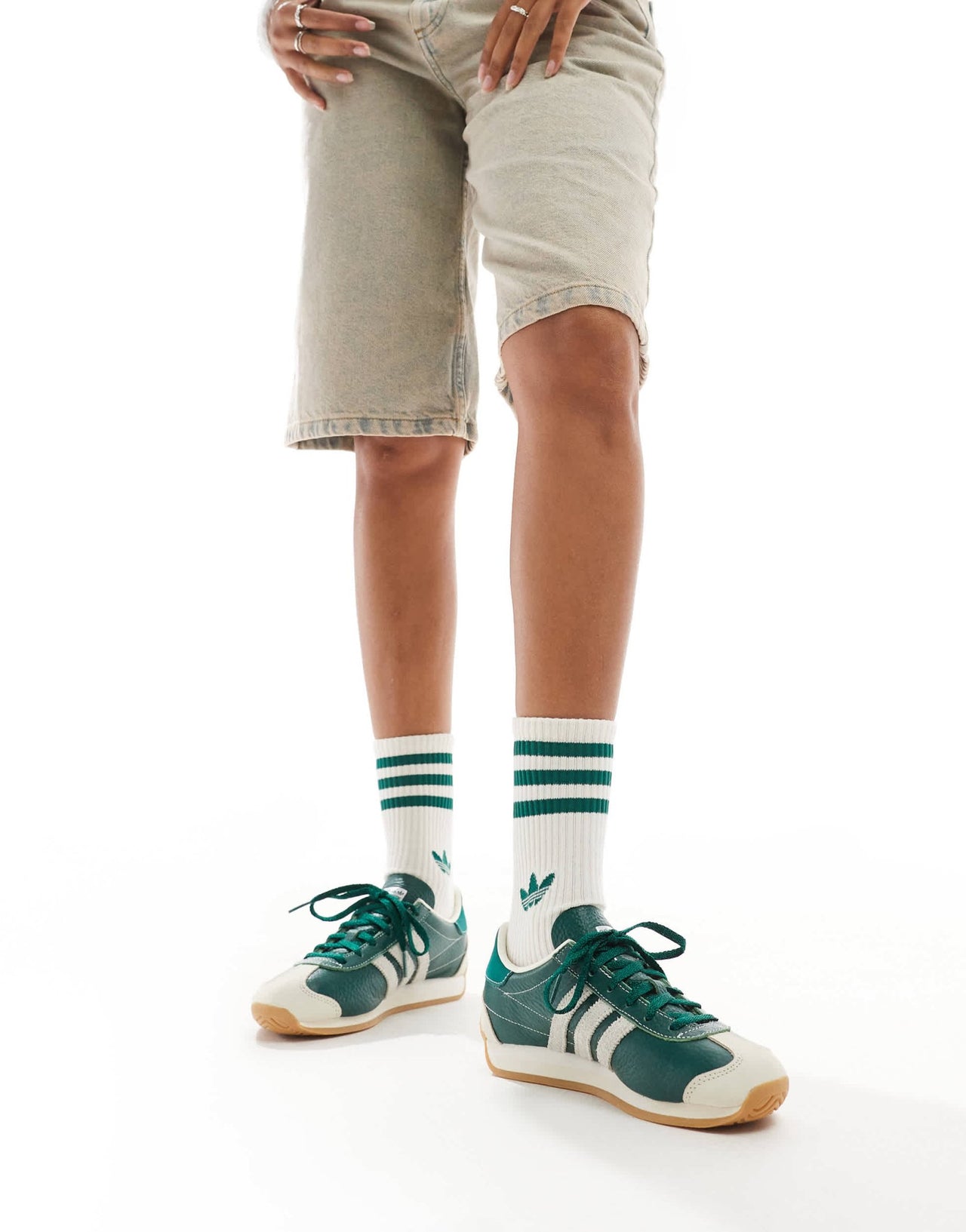adidas Originals Country OG trainers in green and white - ASOS Sample Sale