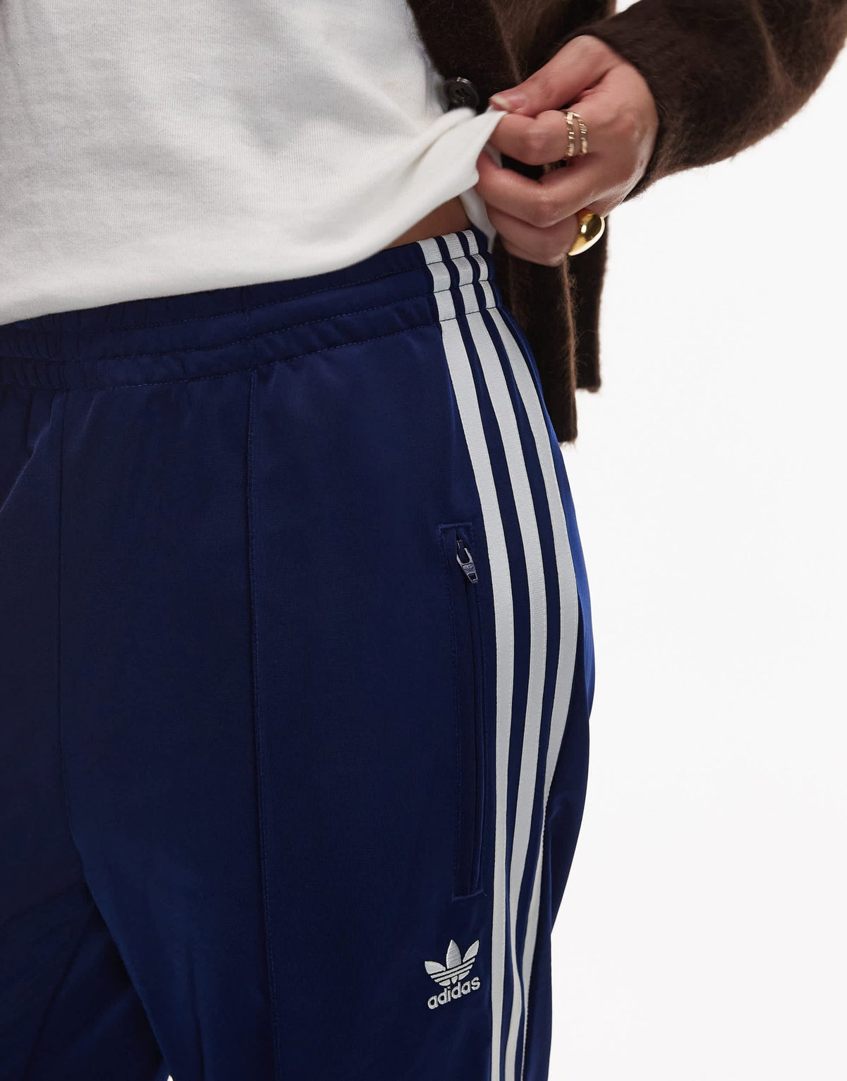 adidas Originals Firebird Loose track pants in navy - ASOS Sample Sale