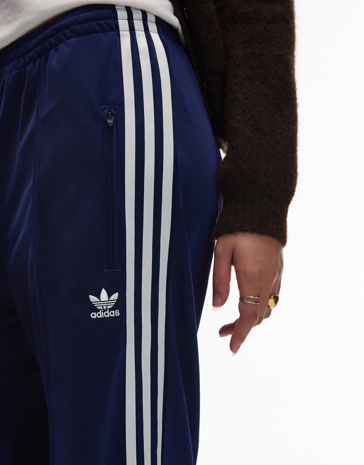 adidas Originals Firebird Loose track pants in navy - ASOS Sample Sale