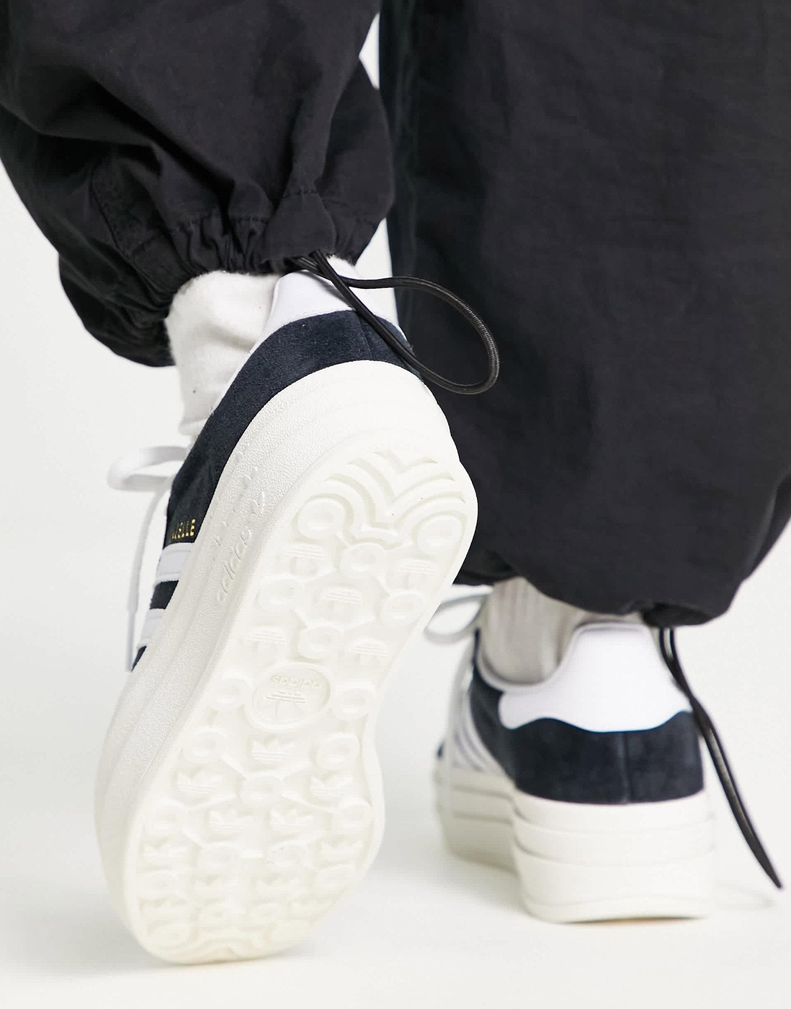 adidas Originals Gazelle Bold platform trainers in black and white - ASOS Sample Sale