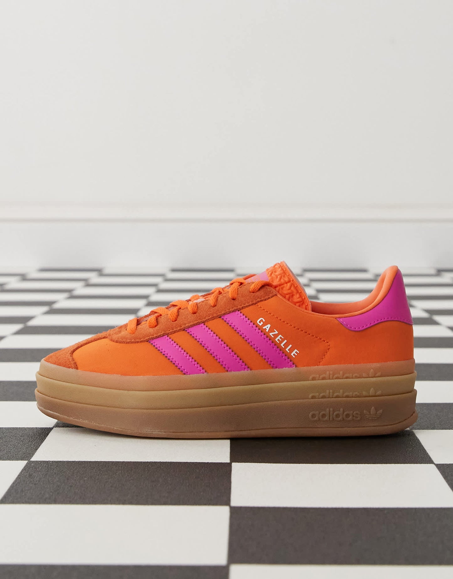 adidas Originals Gazelle Bold platform trainers in orange and pink - ASOS Sample Sale