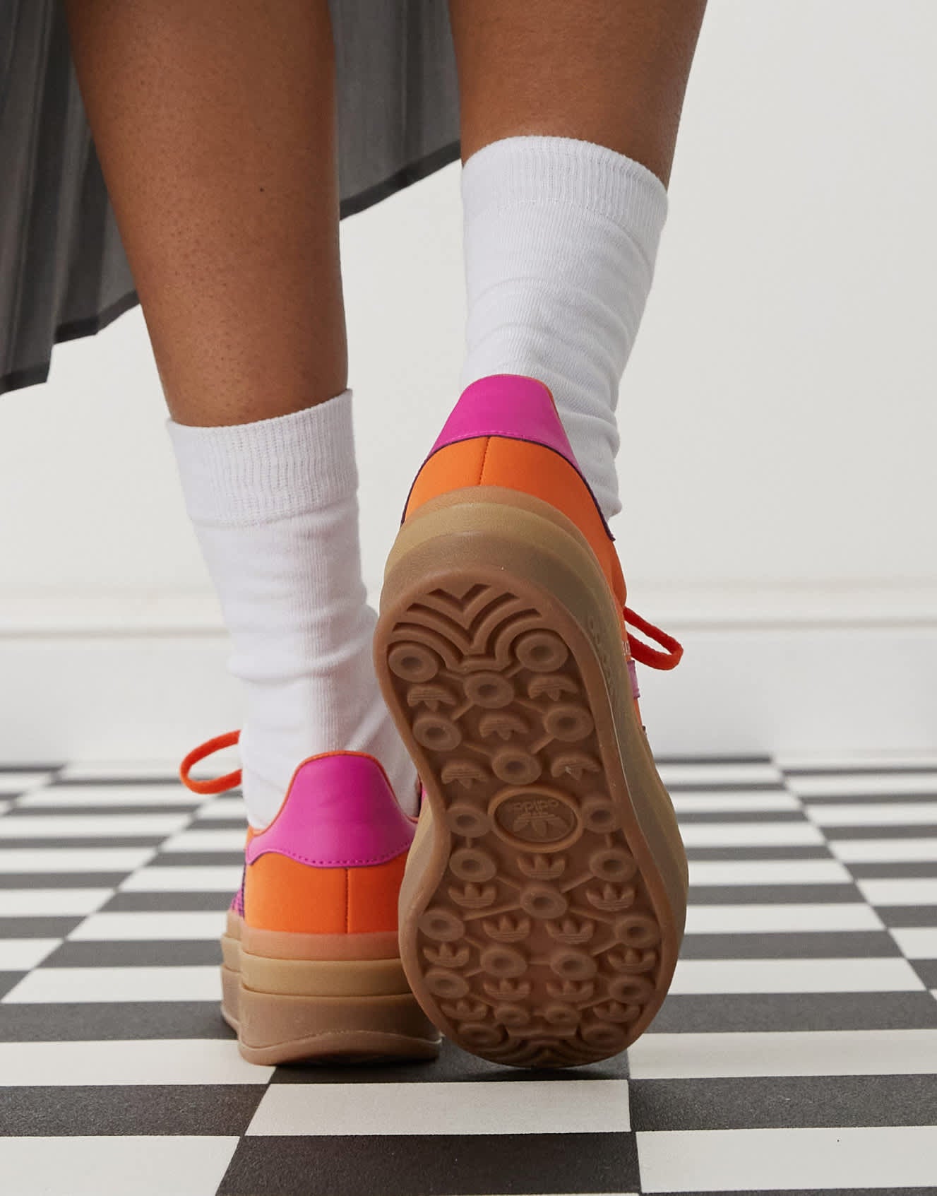 adidas Originals Gazelle Bold platform trainers in orange and pink - ASOS Sample Sale