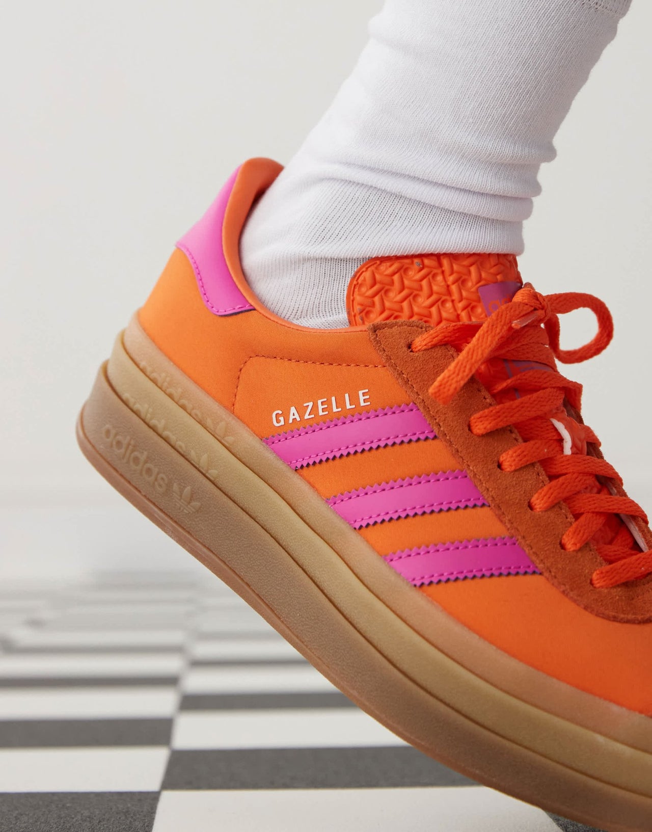 adidas Originals Gazelle Bold platform trainers in orange and pink - ASOS Sample Sale