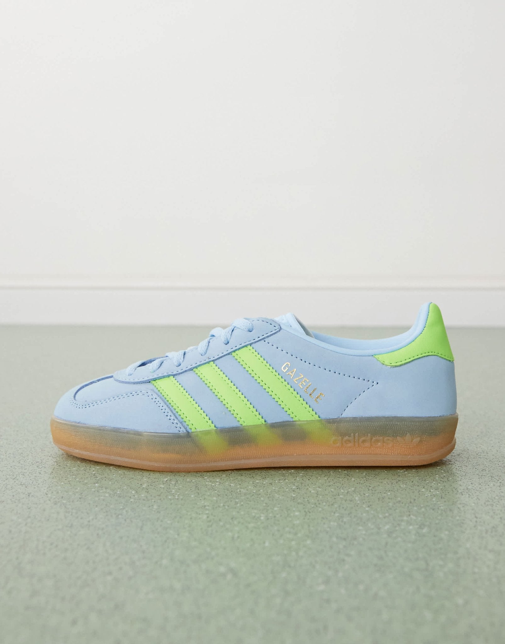 adidas Originals Gazelle Indoor trainers in blue and green nubuck - ASOS Sample Sale