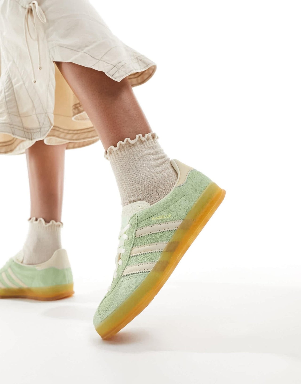 adidas Originals Gazelle Indoor trainers in lime green and yellow - ASOS Sample Sale
