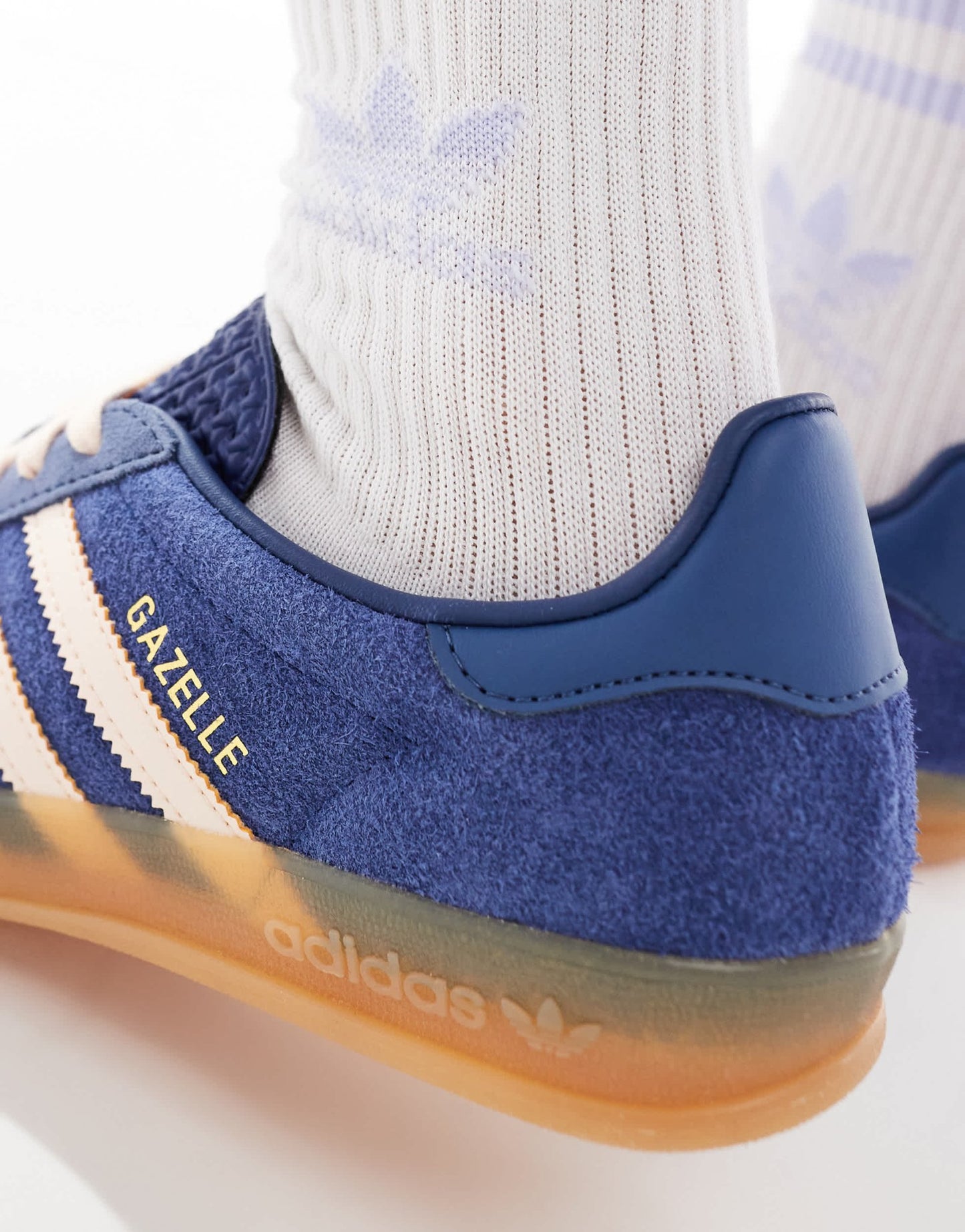 adidas Originals Gazelle Indoor trainers in navy and pink with gum sole - ASOS Sample Sale