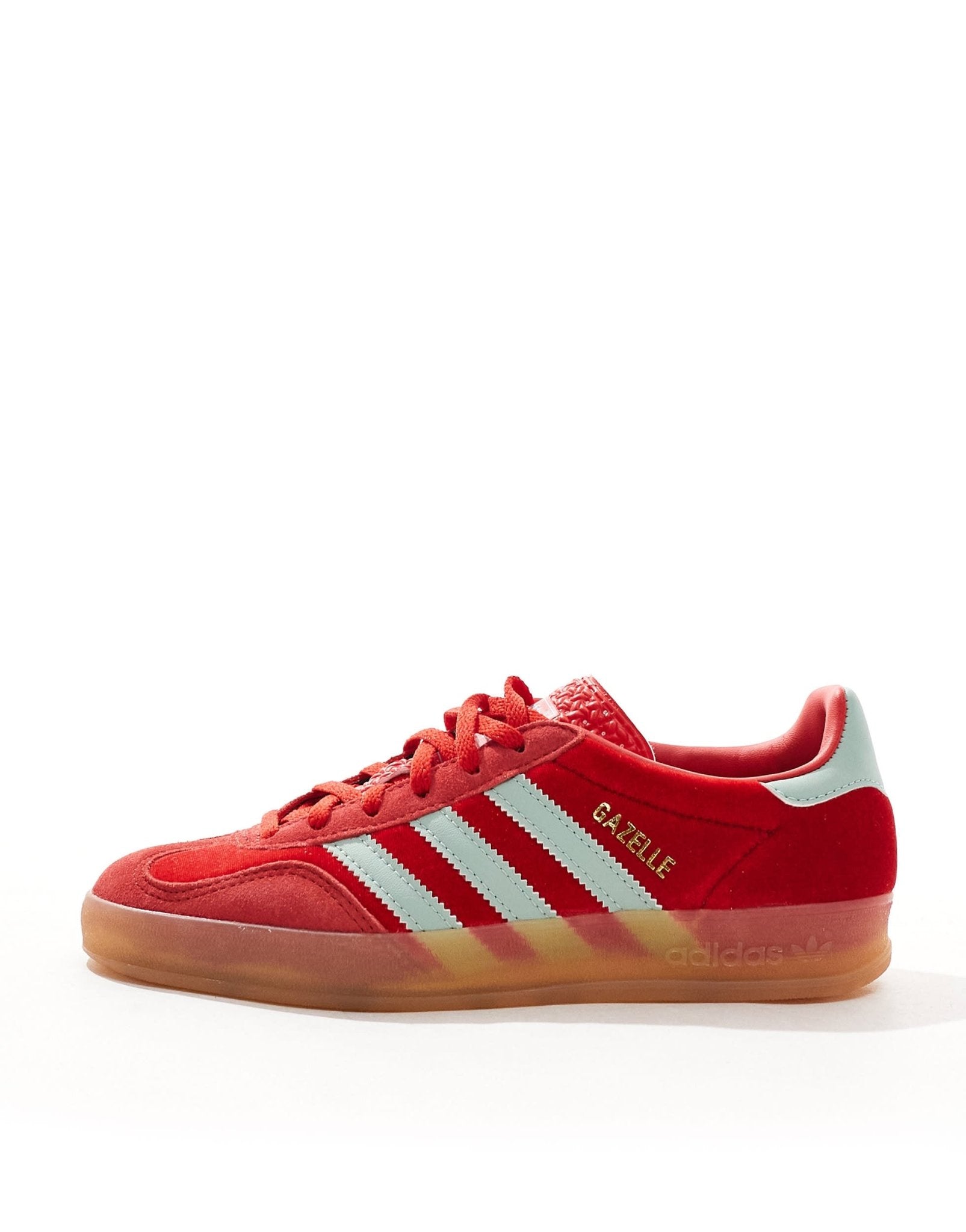adidas Originals Gazelle Indoor trainers in red and blue velvet - ASOS Sample Sale