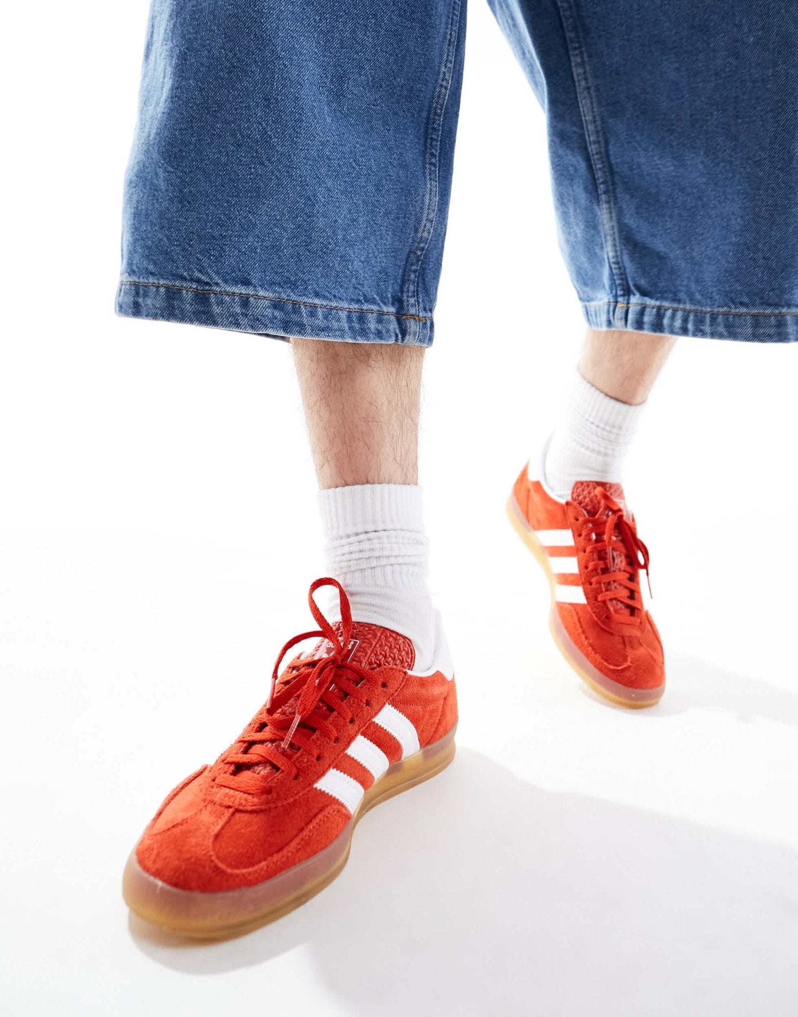 adidas Originals Gazelle Indoor trainers in red with gum sole - ASOS Sample Sale