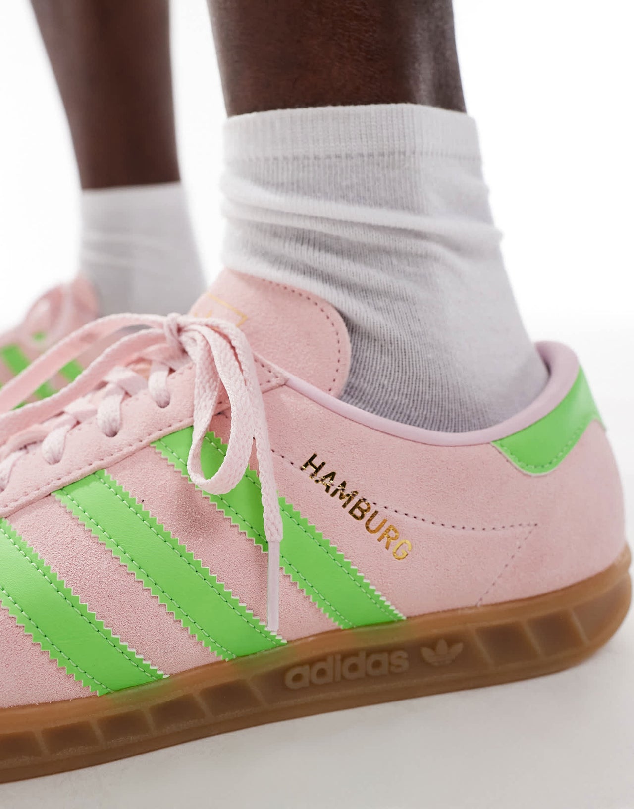 adidas Originals Hamburg trainers in pink and green - ASOS Sample Sale