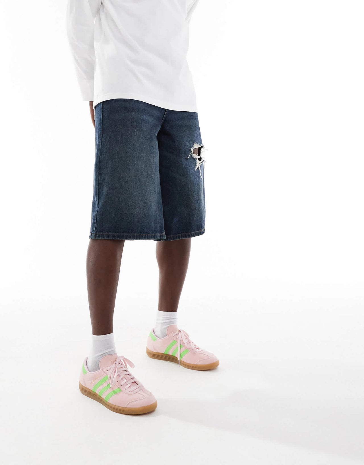 adidas Originals Hamburg trainers in pink and green - ASOS Sample Sale