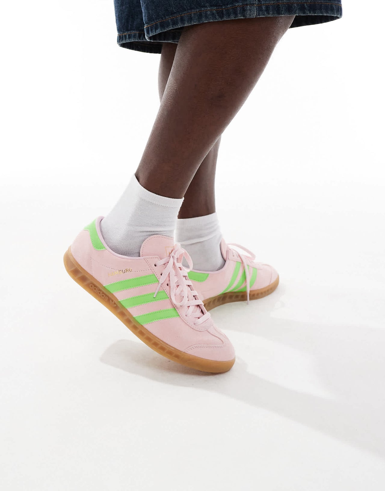 adidas Originals Hamburg trainers in pink and green - ASOS Sample Sale