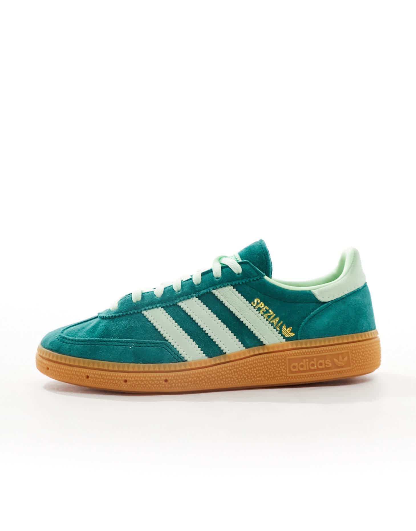 adidas Originals Handball Spezial trainers in green with gum sole - ASOS Sample Sale