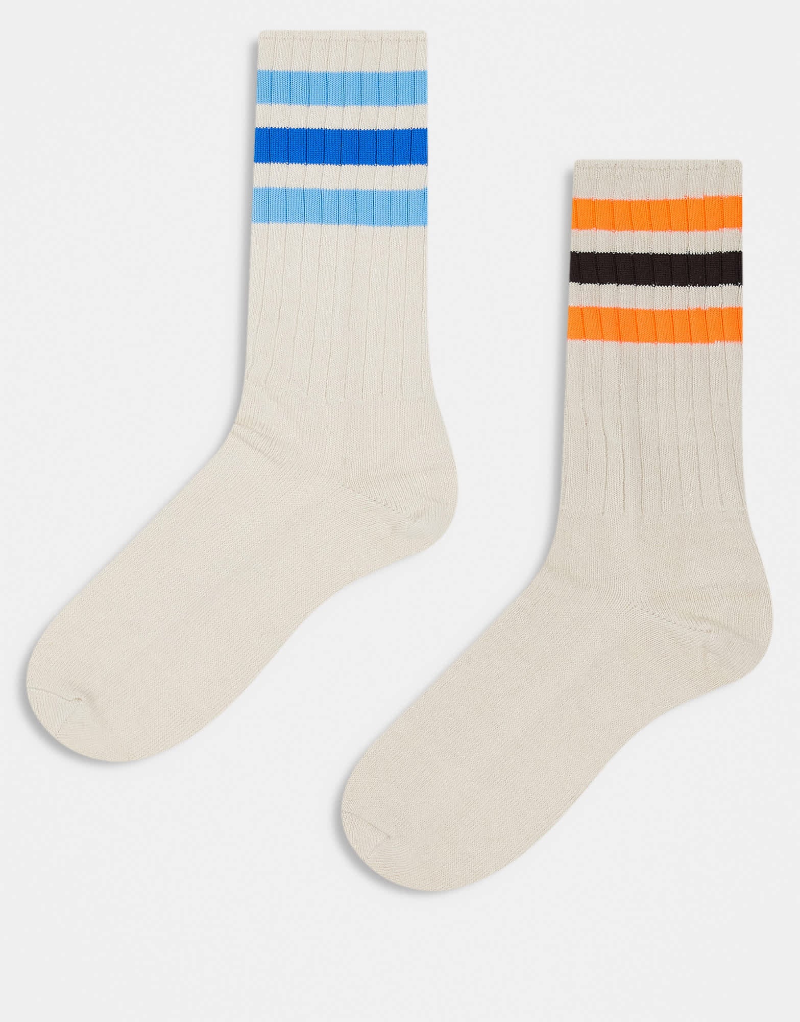 adidas Originals ribbed 2 pack crew socks in multi - ASOS Sample Sale