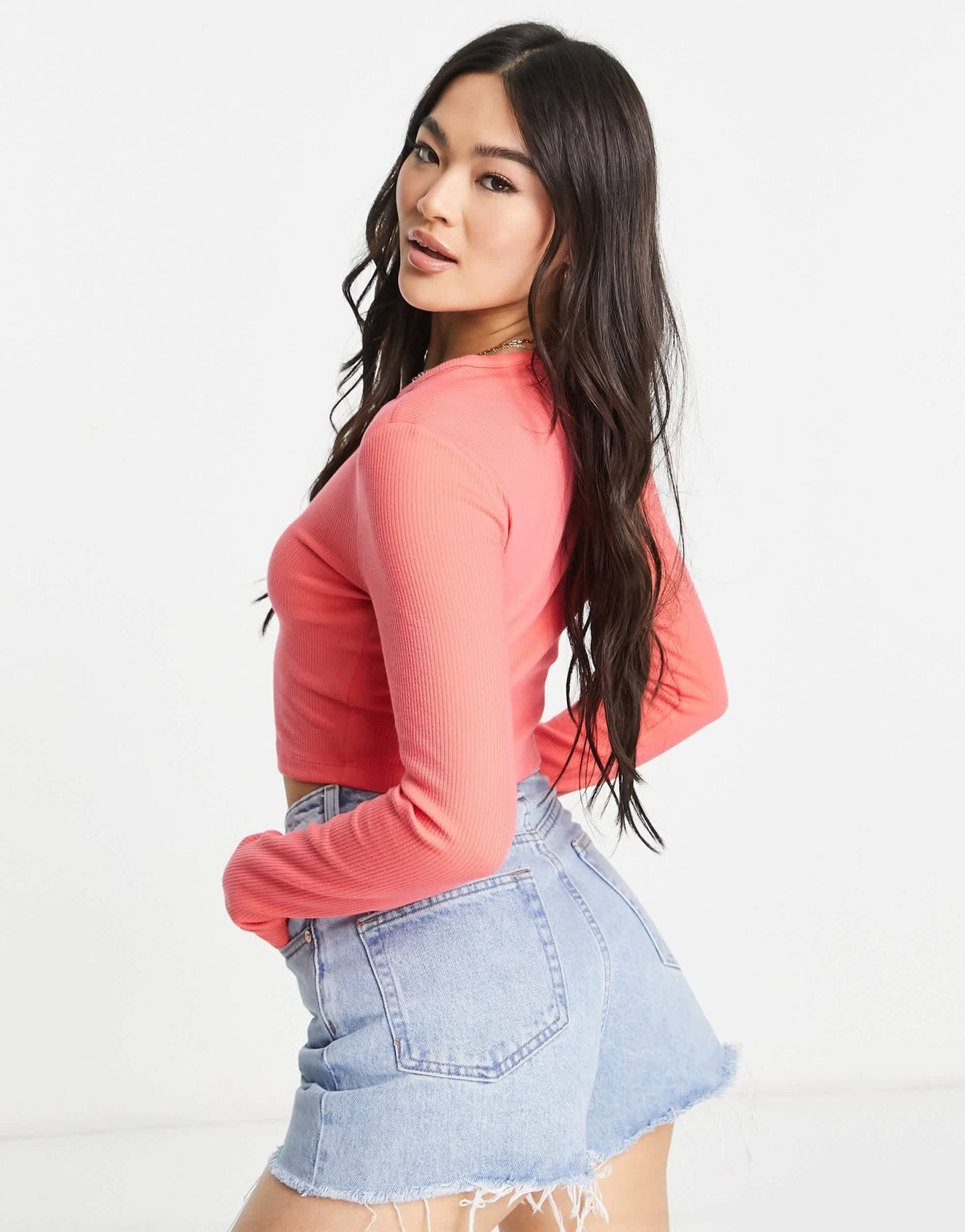 adidas Originals ribbed cropped top in orange - ASOS Sample Sale