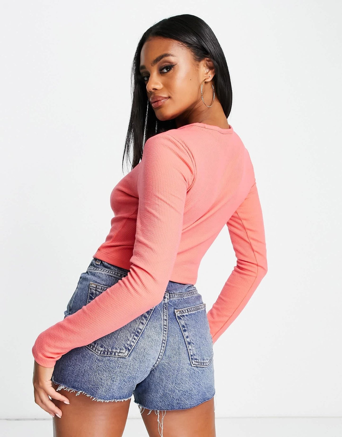 adidas Originals ribbed cropped top in orange - ASOS Sample Sale