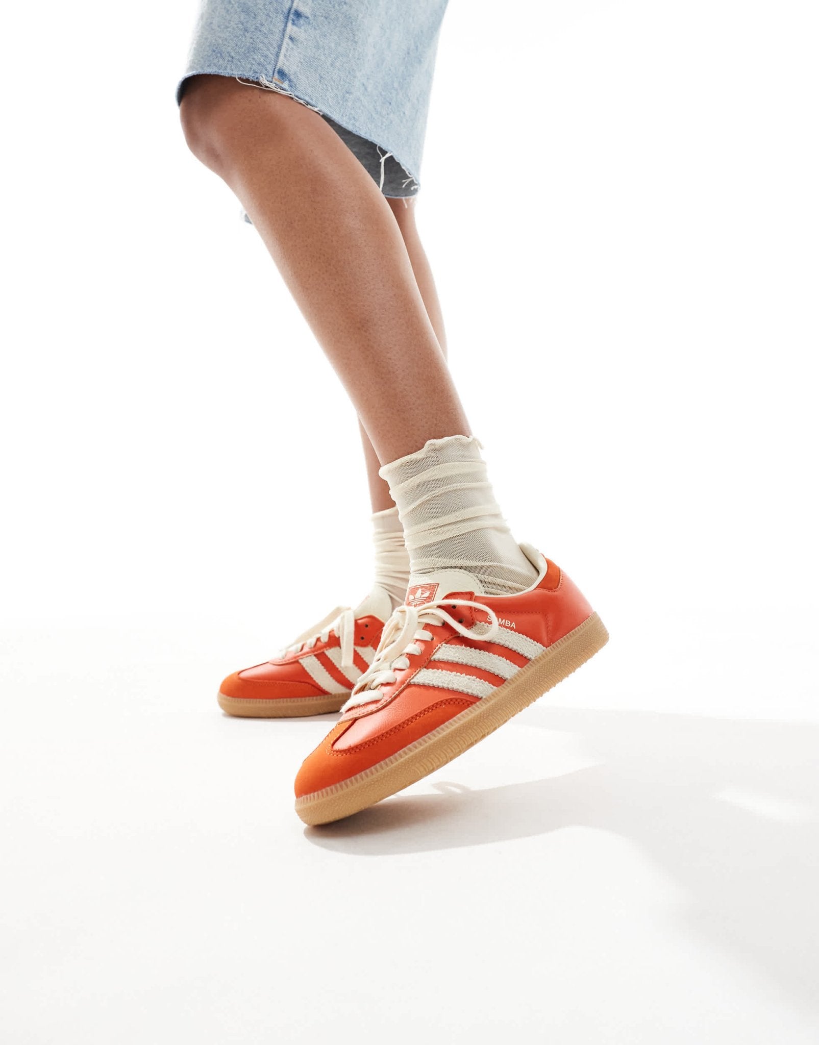 adidas Originals Samba OG trainers in orange and white - ASOS Sample Sale