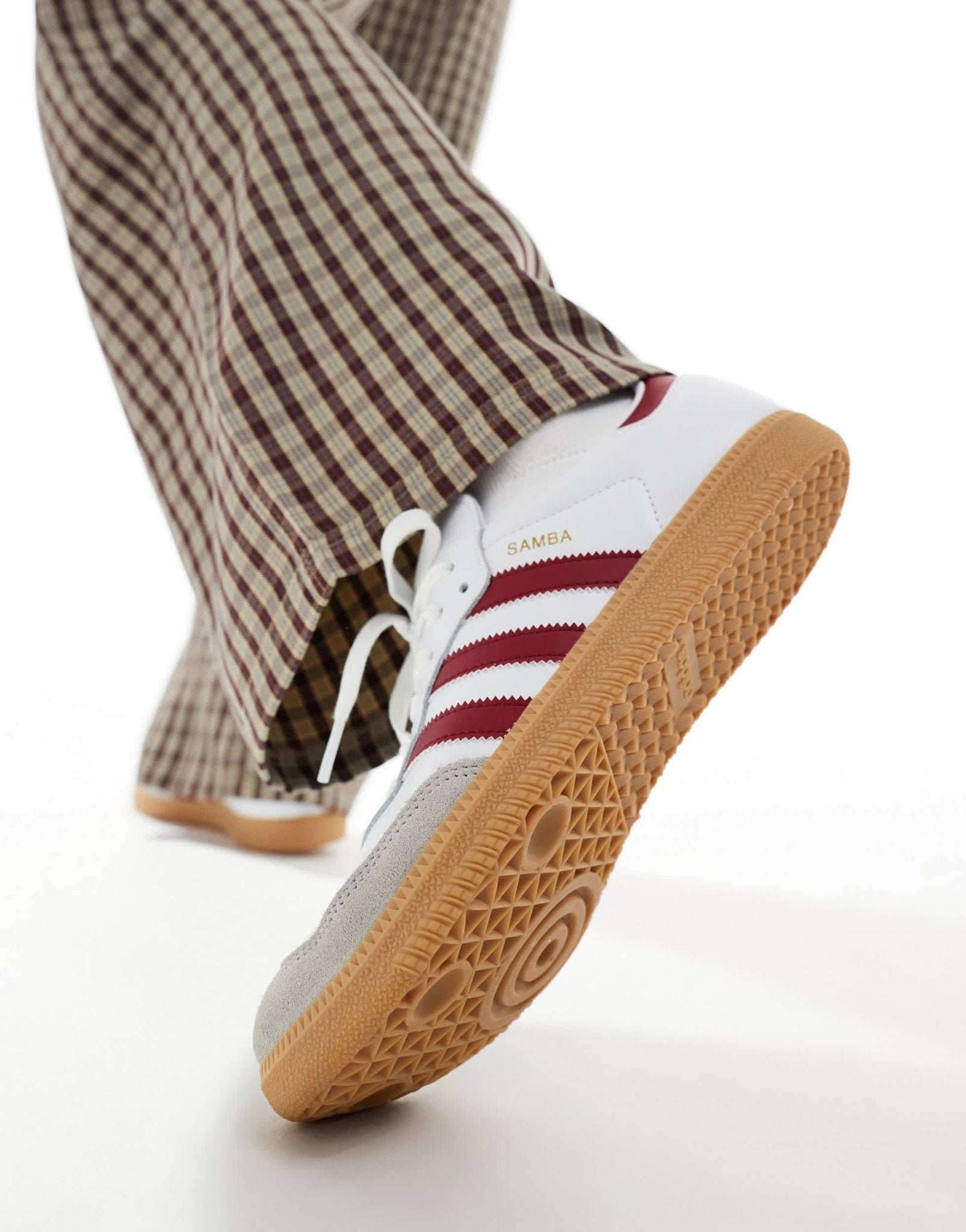 adidas Originals Samba OG trainers in white and burgundy - ASOS Sample Sale