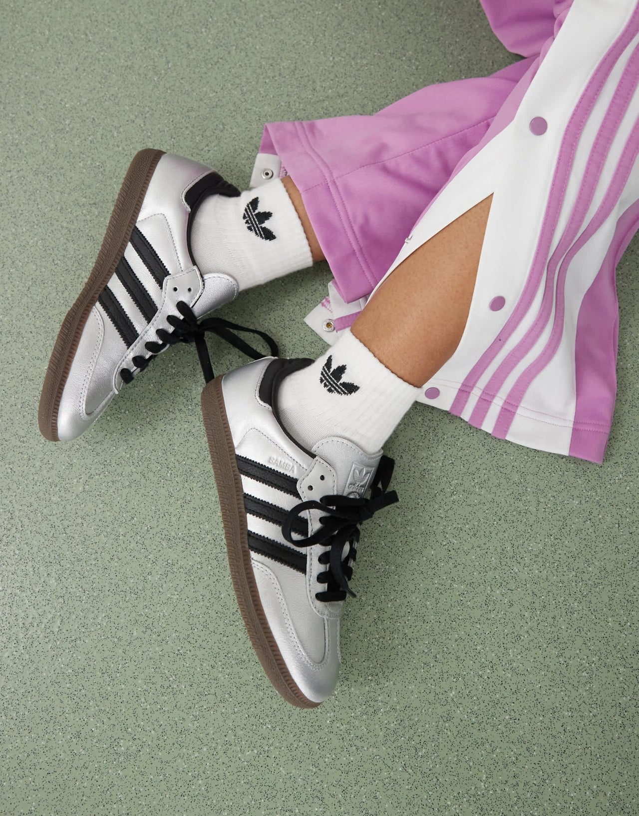 adidas Originals Samba trainers in metallic silver and black - ASOS Sample Sale