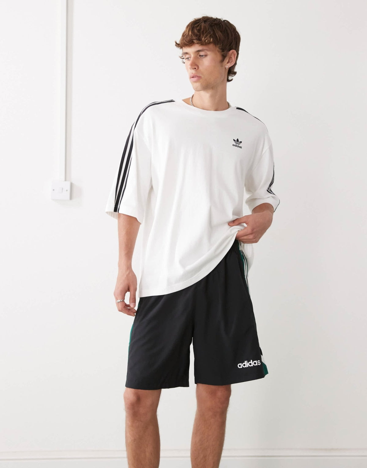 adidas Originals shorts in black and green - ASOS Sample Sale
