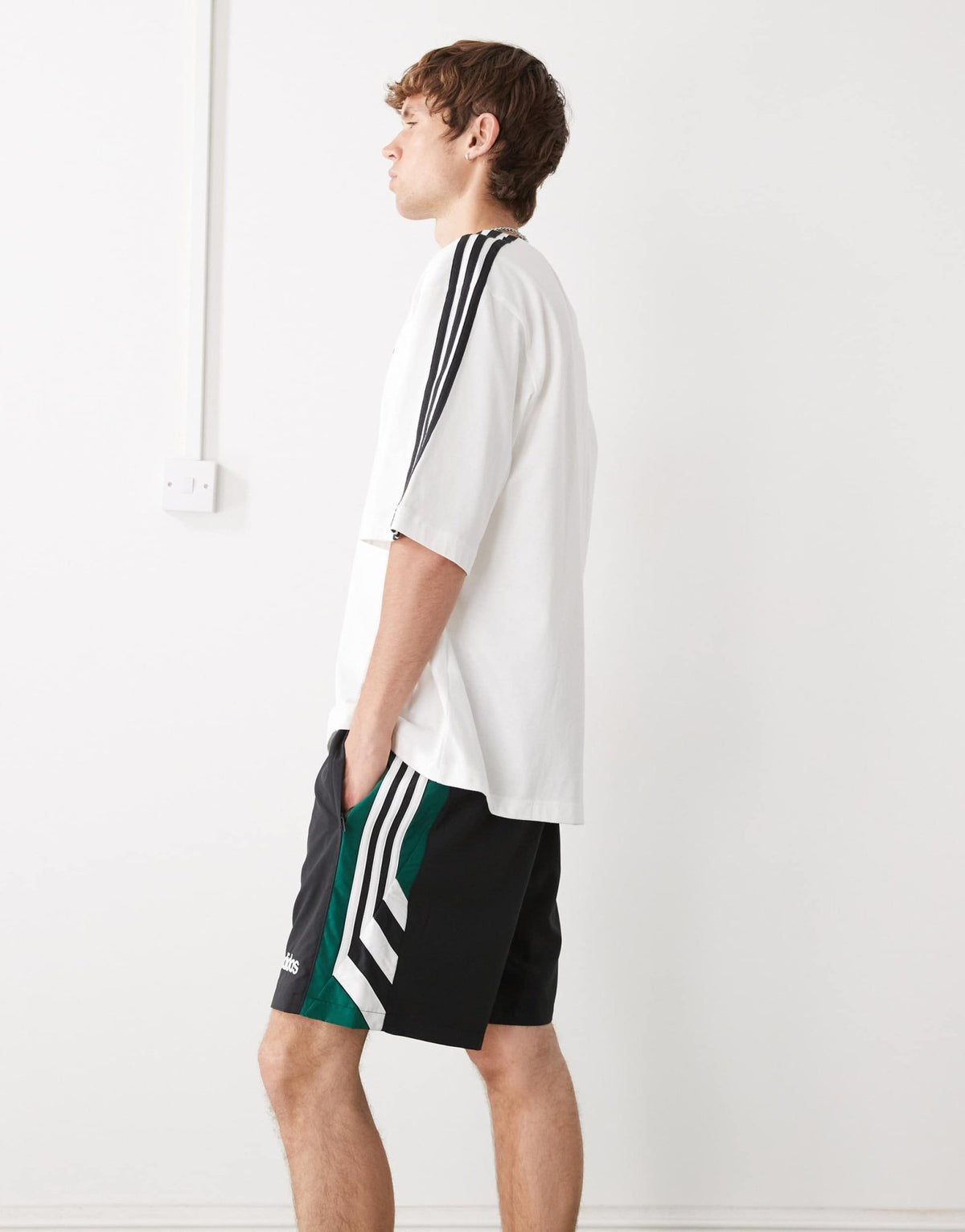 adidas Originals shorts in black and green - ASOS Sample Sale