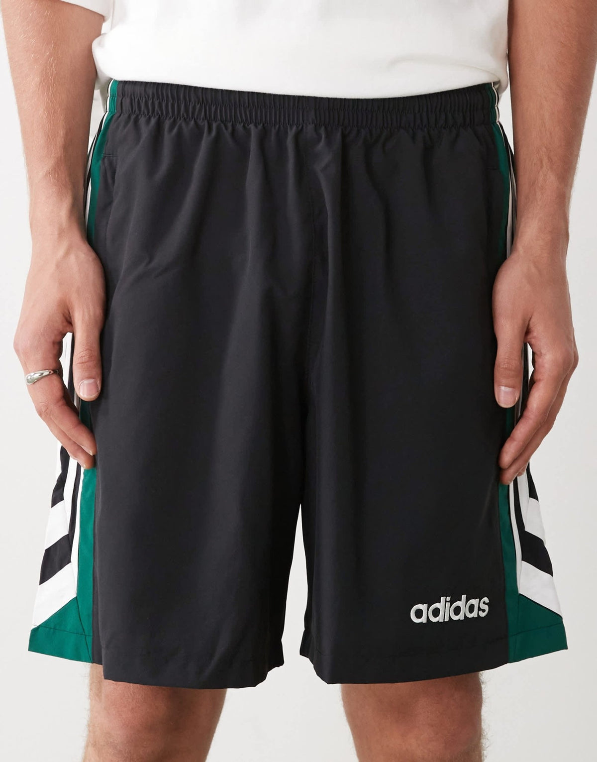 adidas Originals shorts in black and green - ASOS Sample Sale