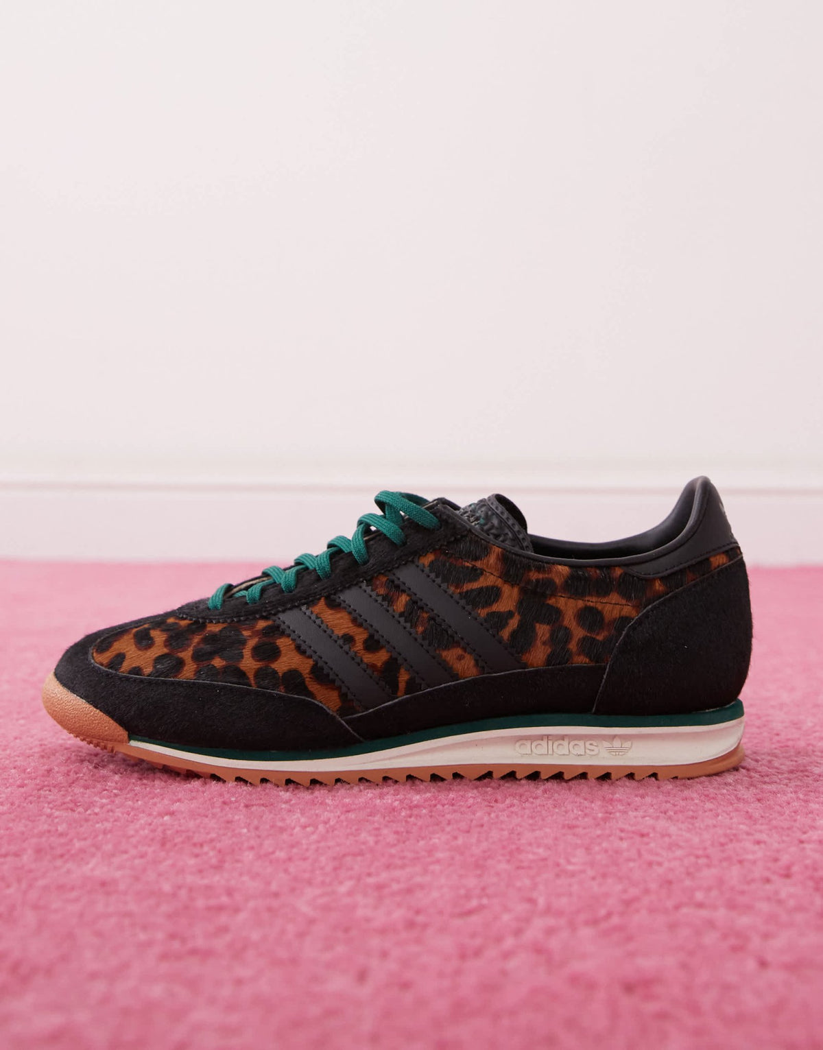 adidas Originals SL 72 OG trainers in leopard print and black - BLACK - ASOS Sample Sale